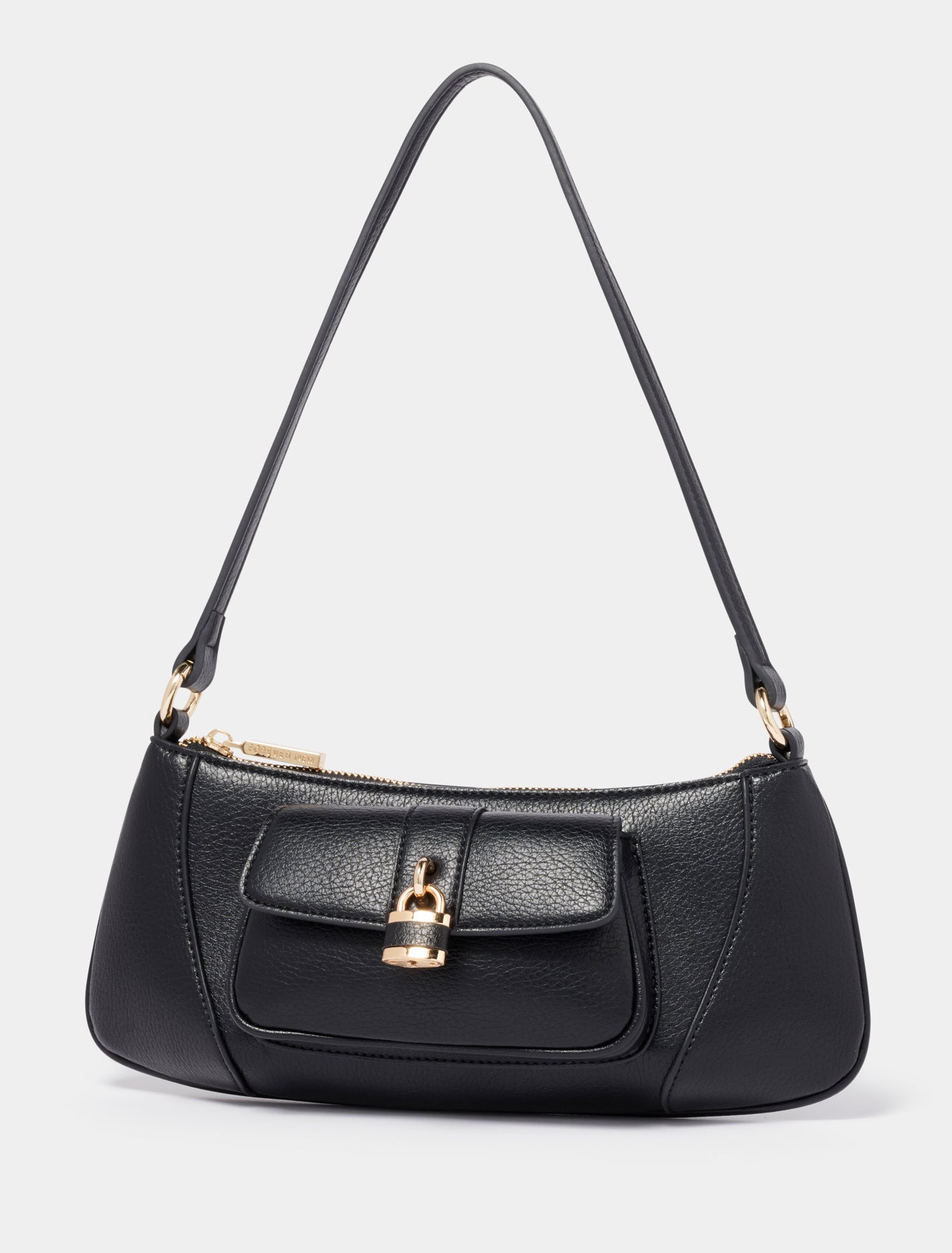Verity Lock Shoulder Bag Black_mannequin