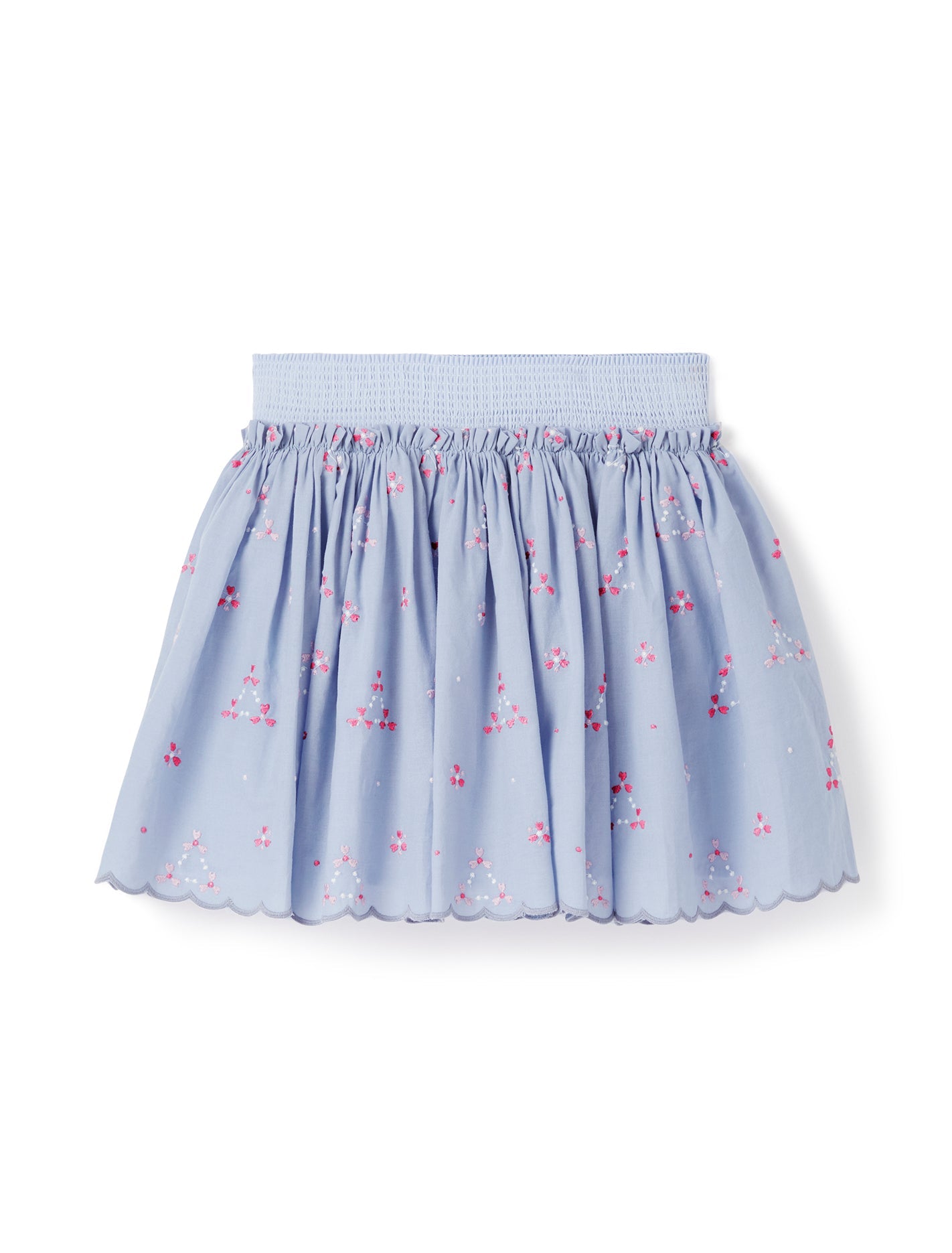 Edith Girls Scallop Embroidery Skirt Geo Embroidery_mannequin
