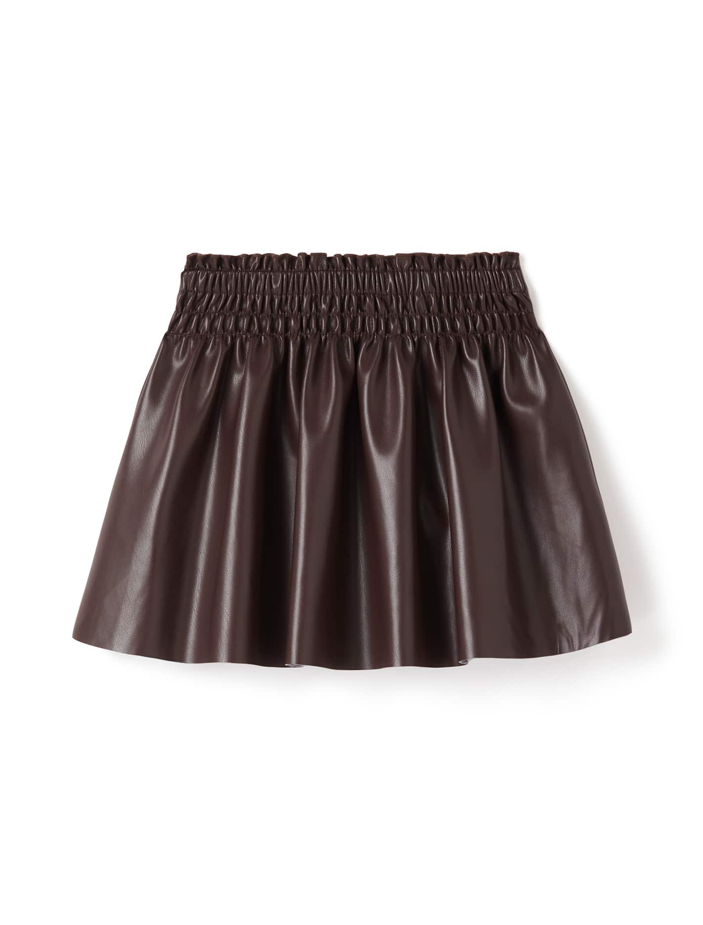 Delores Girls Shirred Skirt Chocolate Brown_mannequin