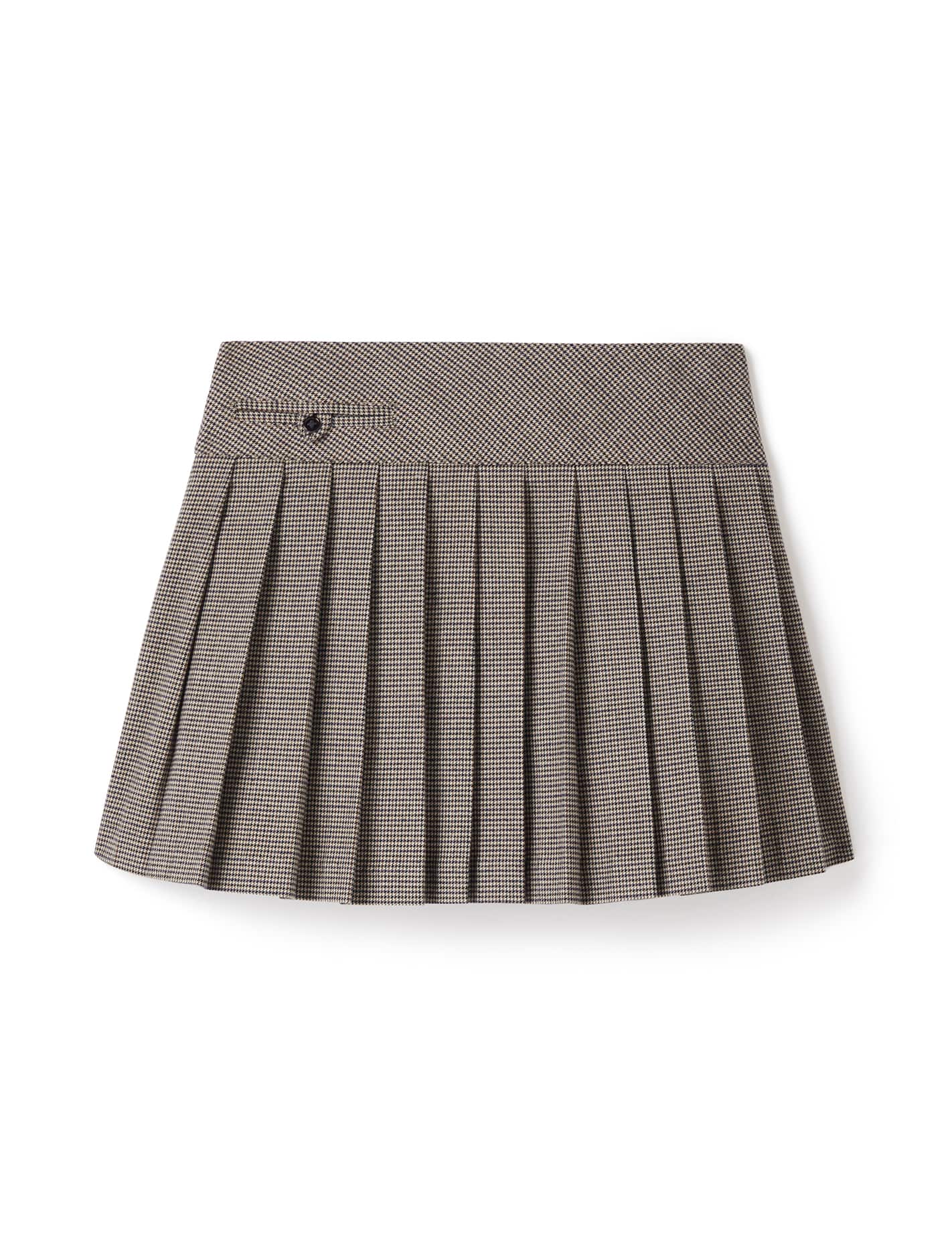 Alberta Teen Pleat Mini Skirt Mocha Check_mannequin