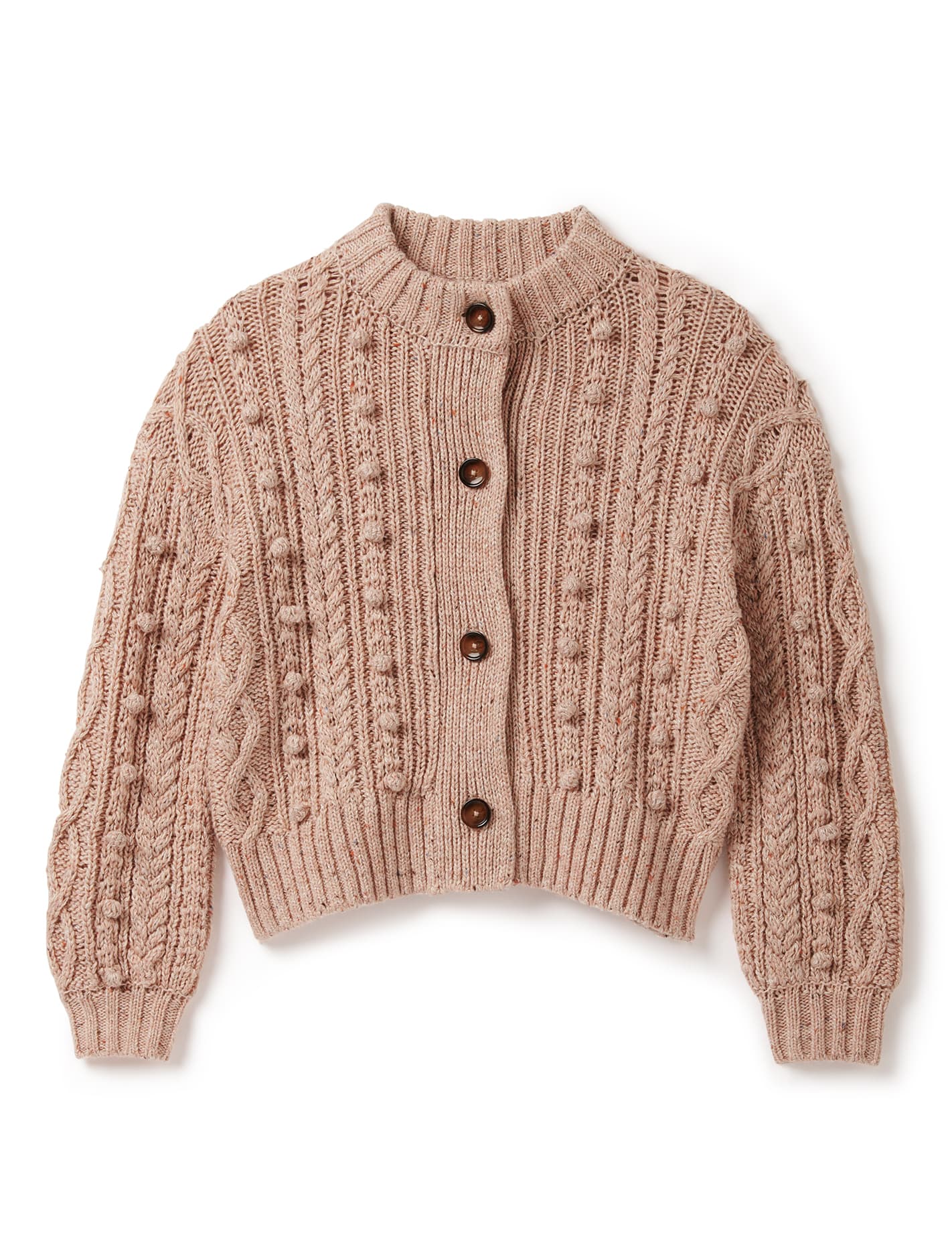 Maxine Teen Pom-Pom Cardigan Peach Glimmer_mannequin