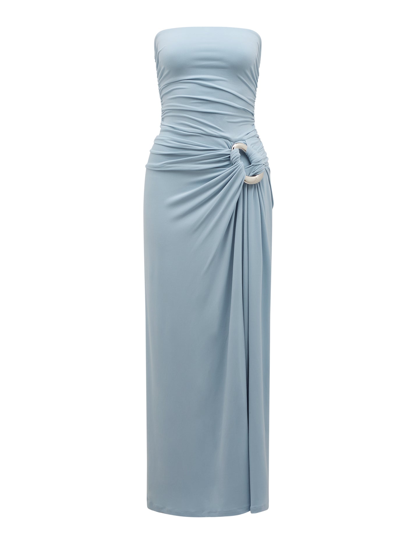 Keely Strapless Jersey Maxi Dress Blue Fog_mannequin