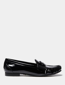 Pheobe Penny Moc Flat Loafers Black_mannequin