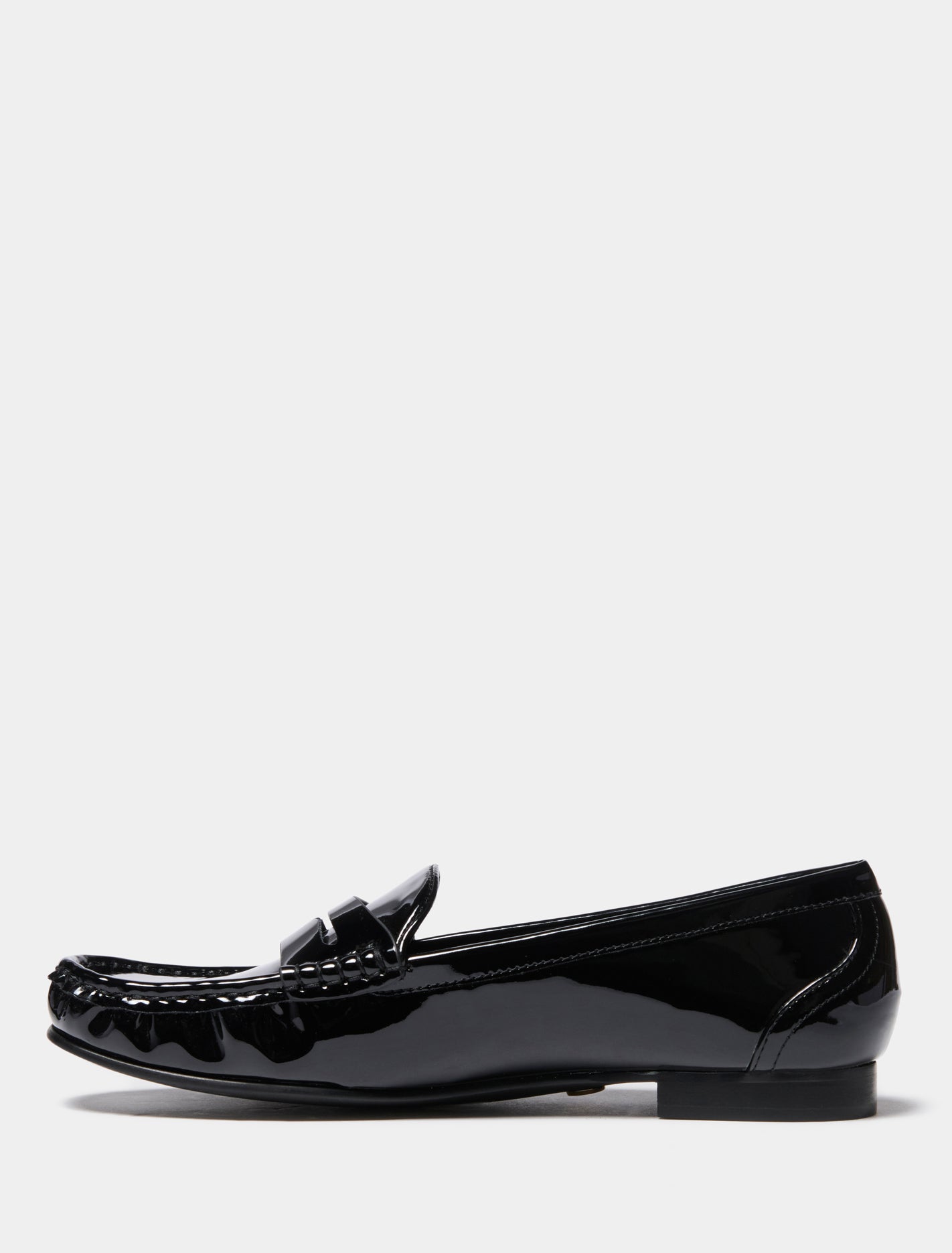 Pheobe Penny Moc Flat Loafers Black_mannequin
