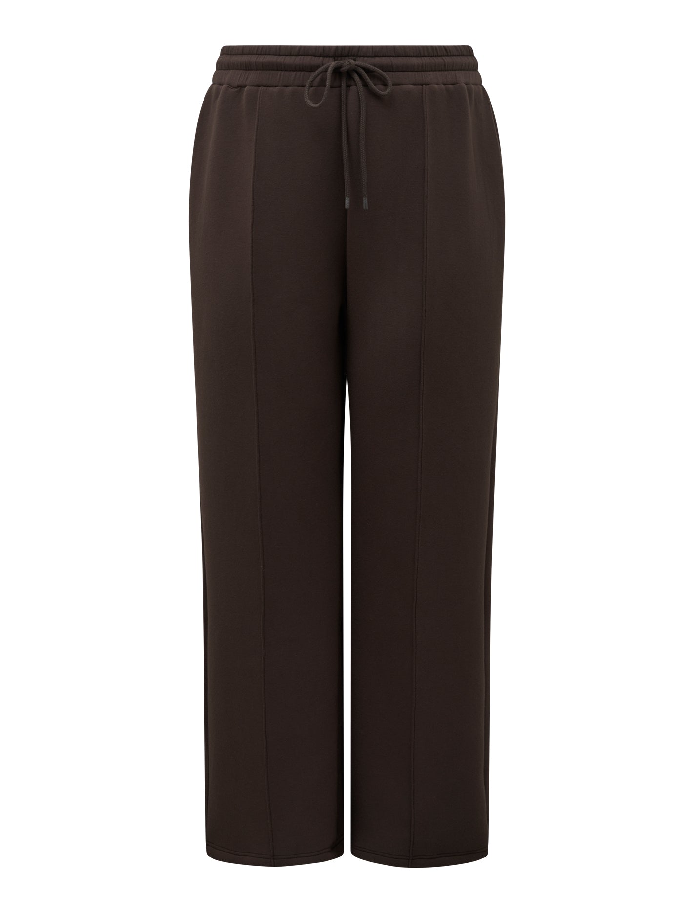 Tiana Curve Wide-Leg Track Pants Dark Chocolate_mannequin