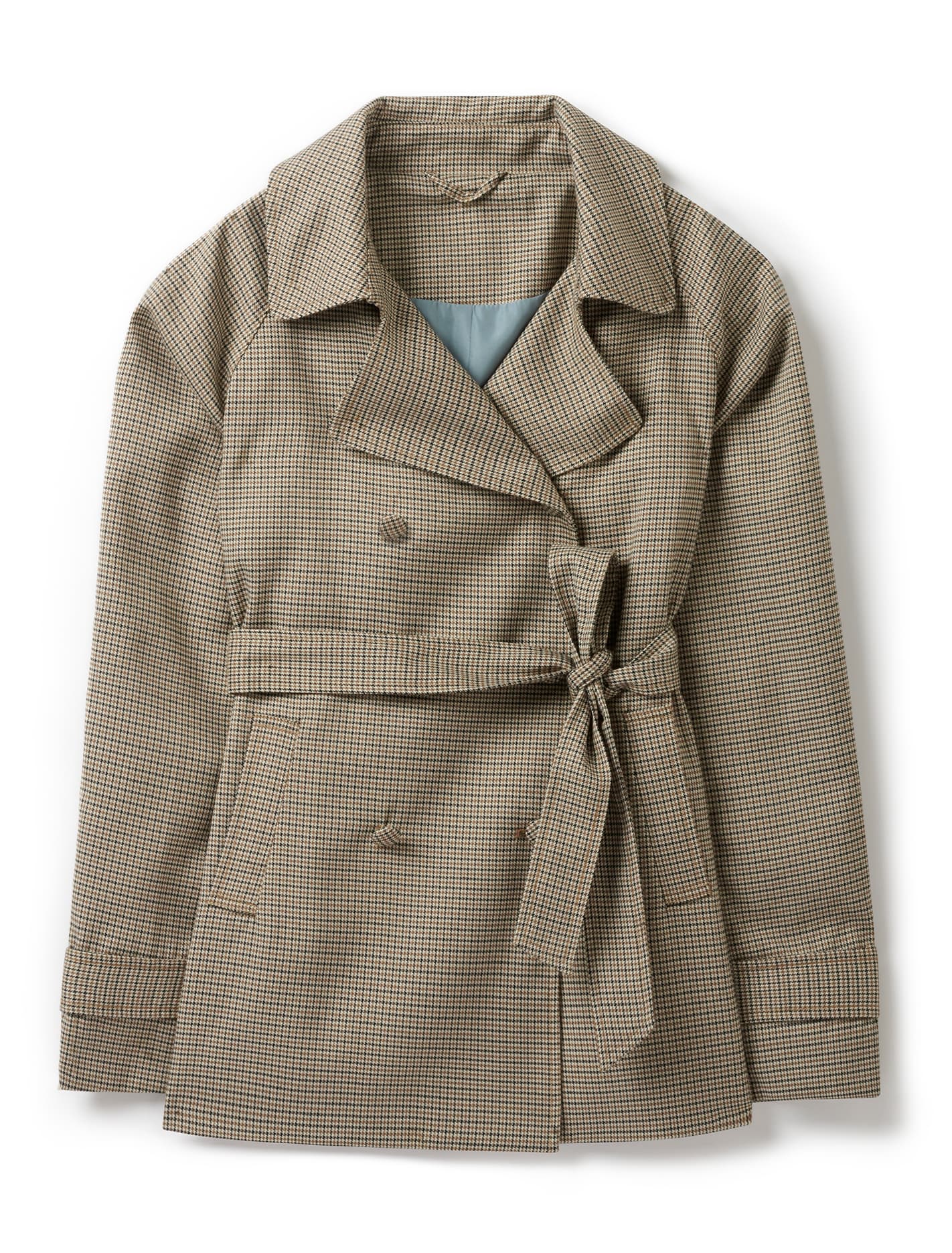 Paris Teen Trench Coat Mocha Mini Check_mannequin