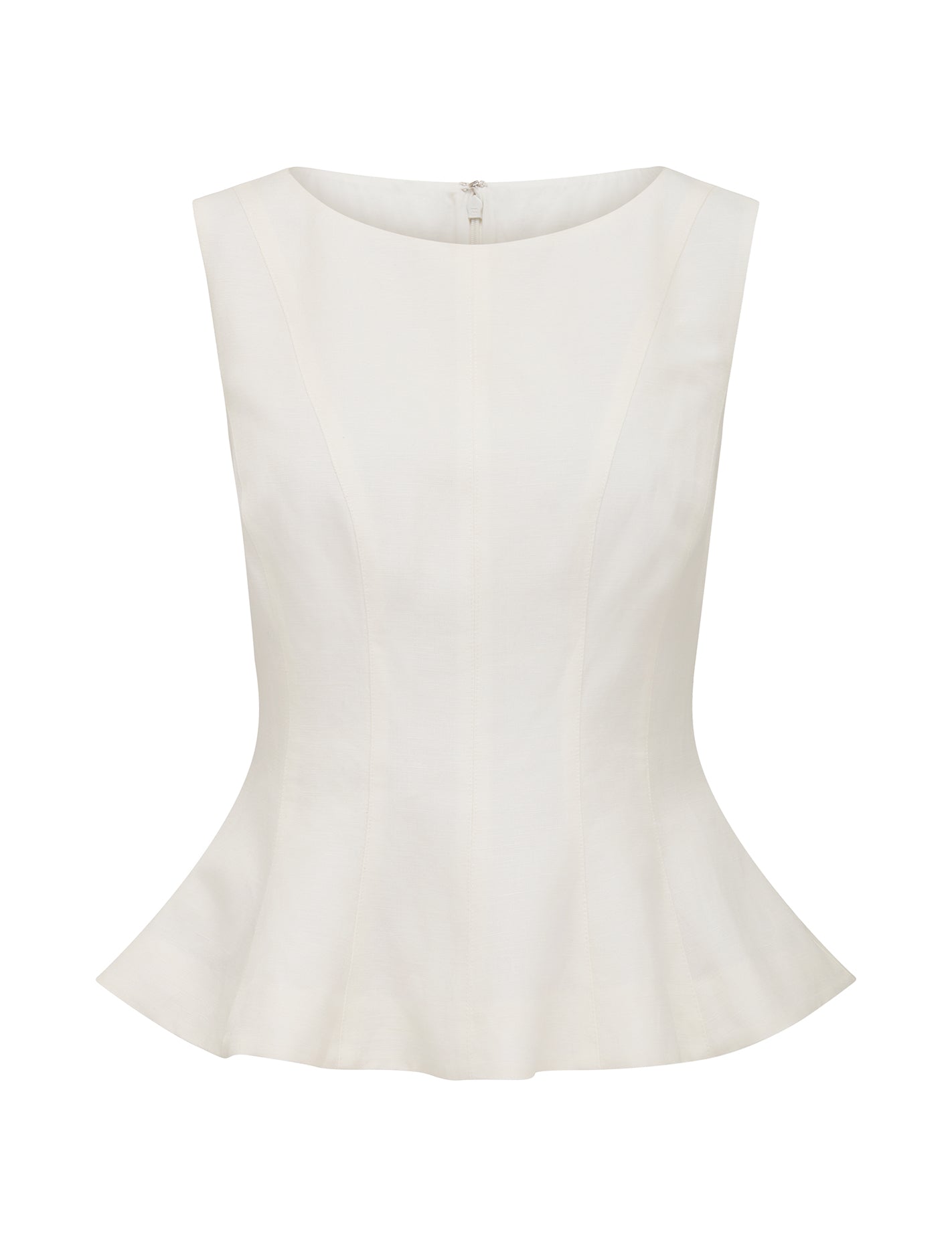 Penny Peplum Top Star White_mannequin
