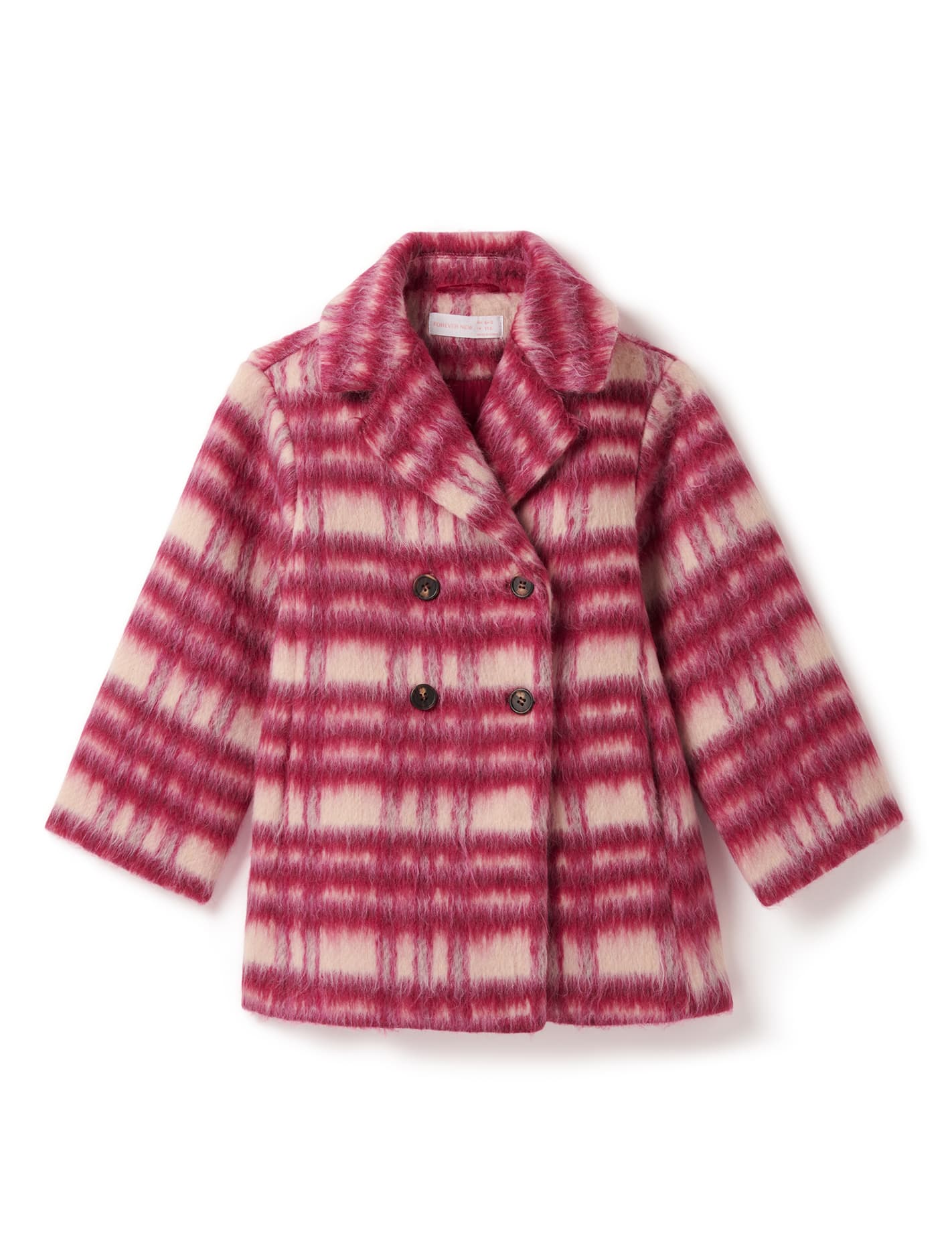 Aurelia Girls Double Breasted Coat Apres Ski Check_mannequin