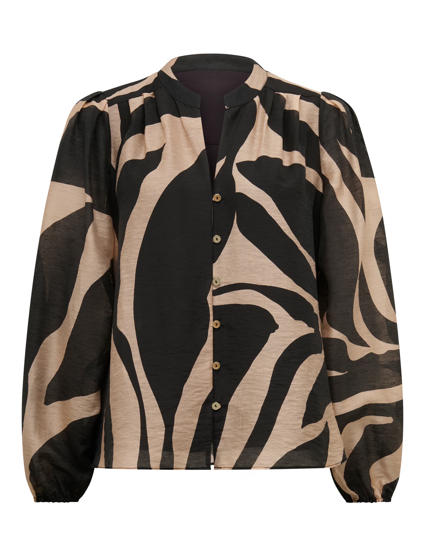 Adaline Printed Blouse Black Drew Abstract_mannequin