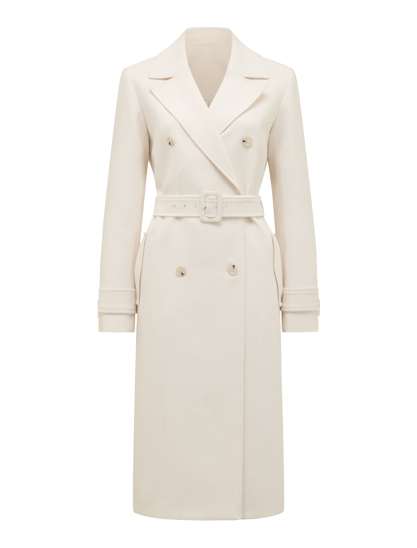 Lydia Crepe Trench Winter White_mannequin