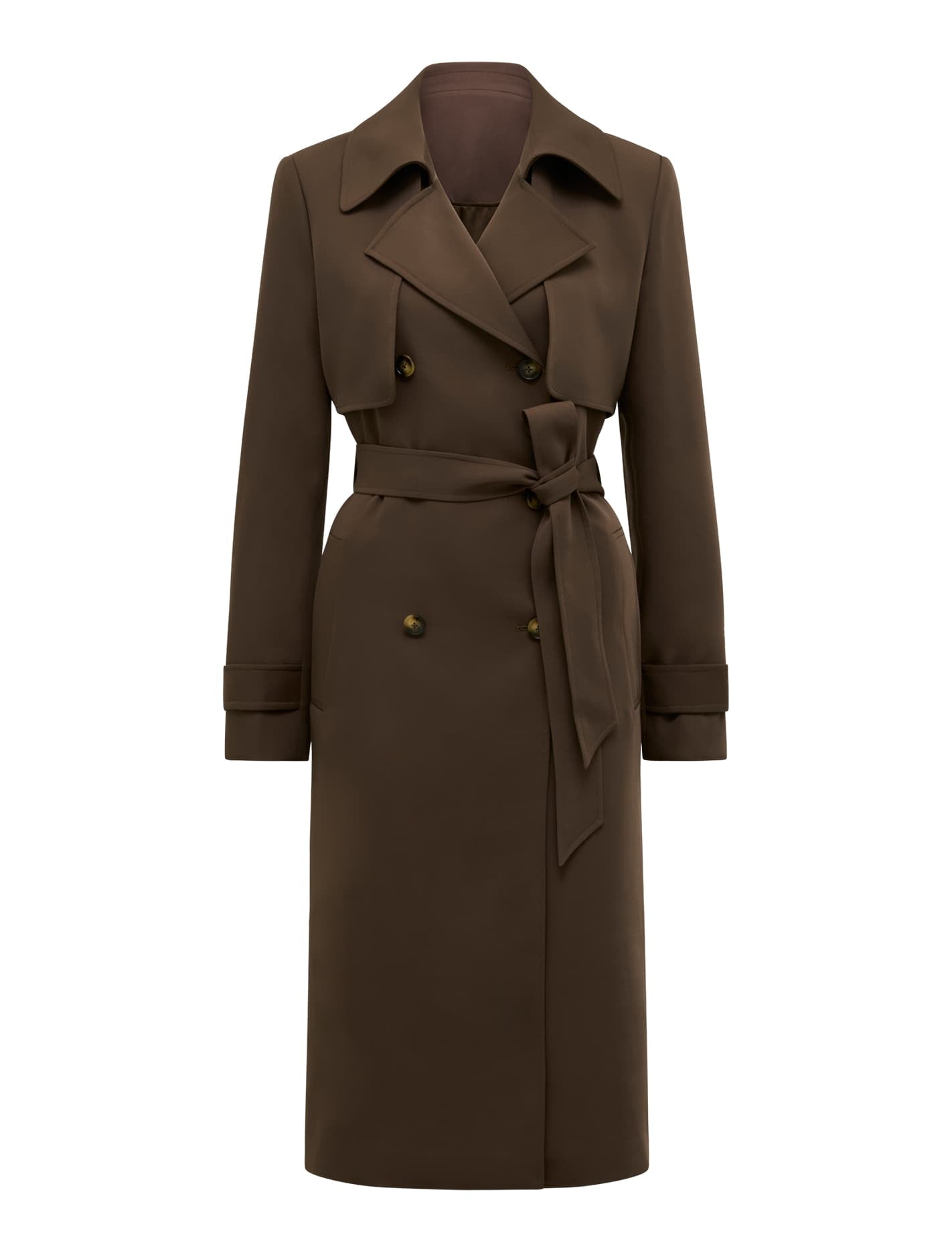 Delilah Soft Trench Coat Chocolate Set_mannequin