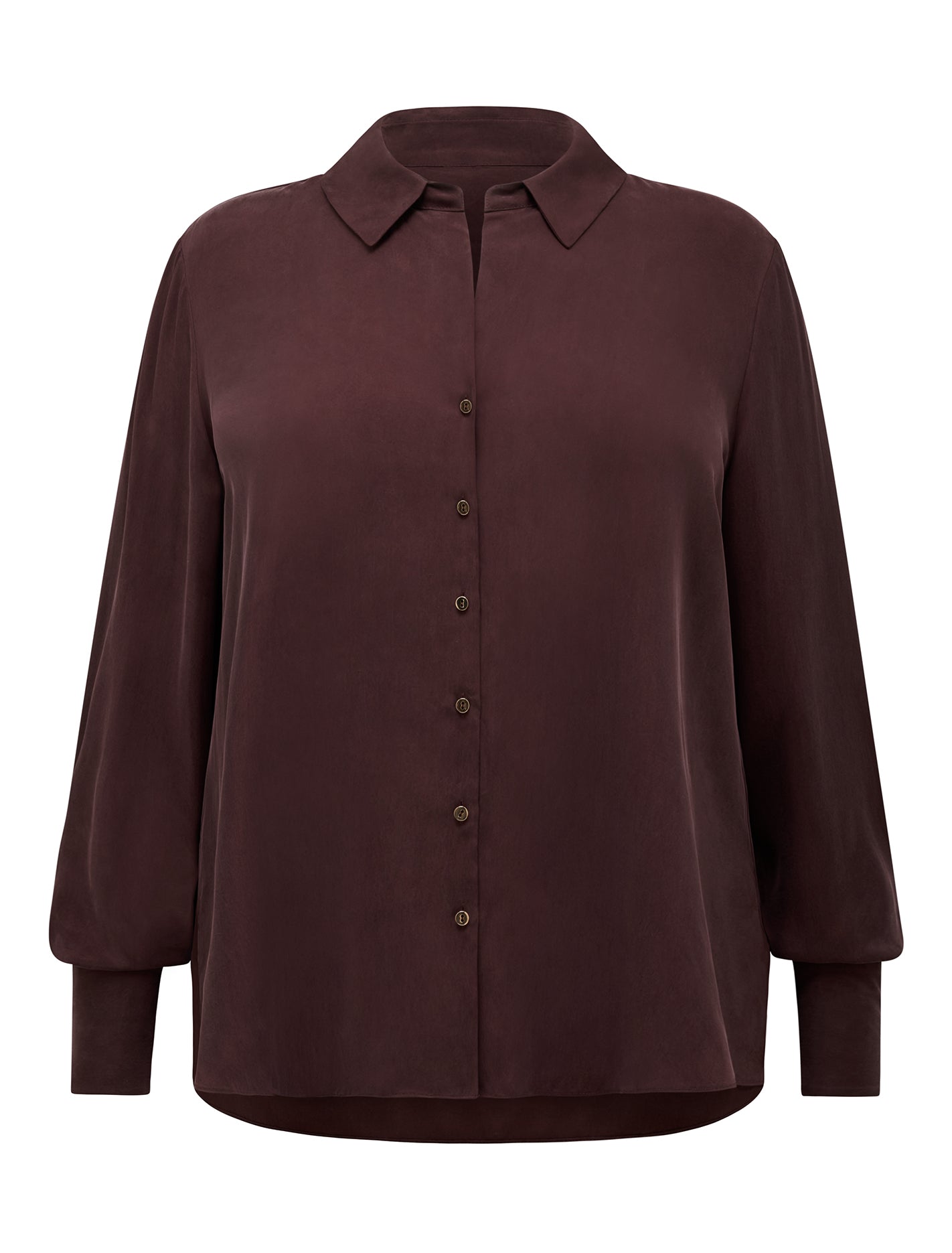 Bonnie Curve Cupro Shirt Elderberry Co-ord_mannequin