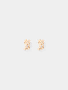 Esther Knot Small Earrings Gold_mannequin