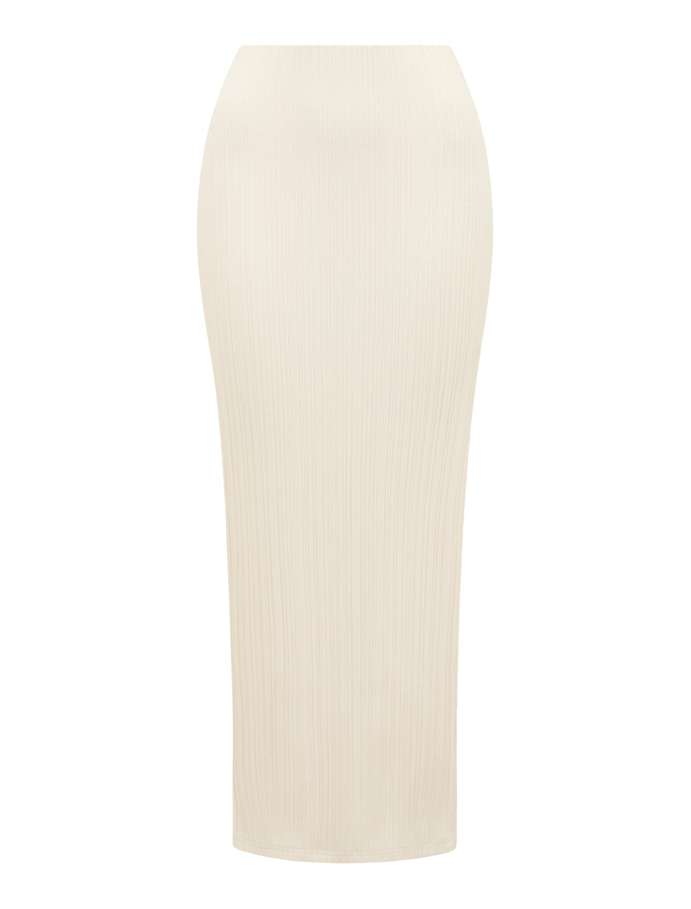Maribella Ribbed Maxi Skirt Cream Co-ord_mannequin