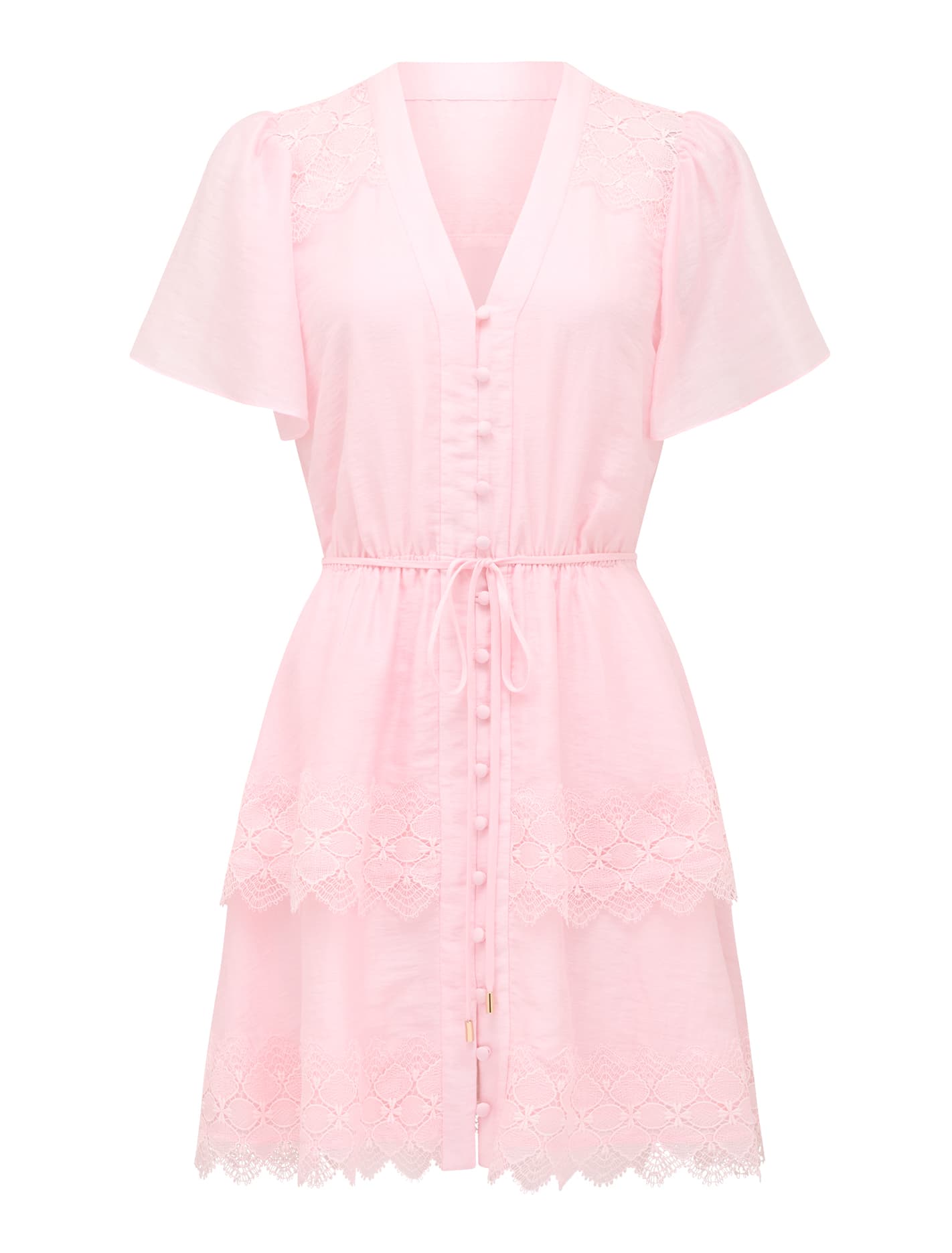 Emmy Lace Trim Mini Dress Soft Pink_mannequin