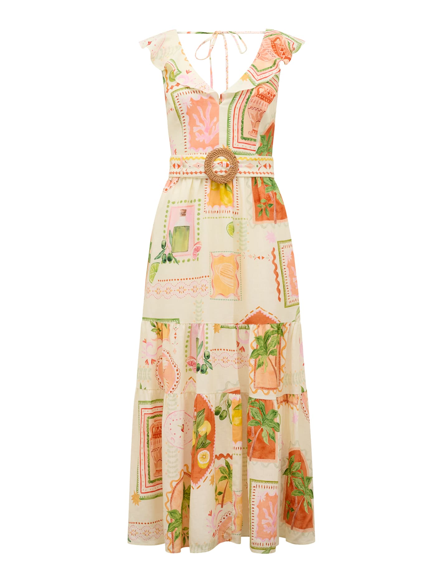 Layne Printed Midi Dress Almada Holiday_mannequin