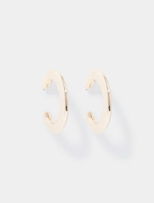 Tiana Thick Hoop Earrings Gold_mannequin