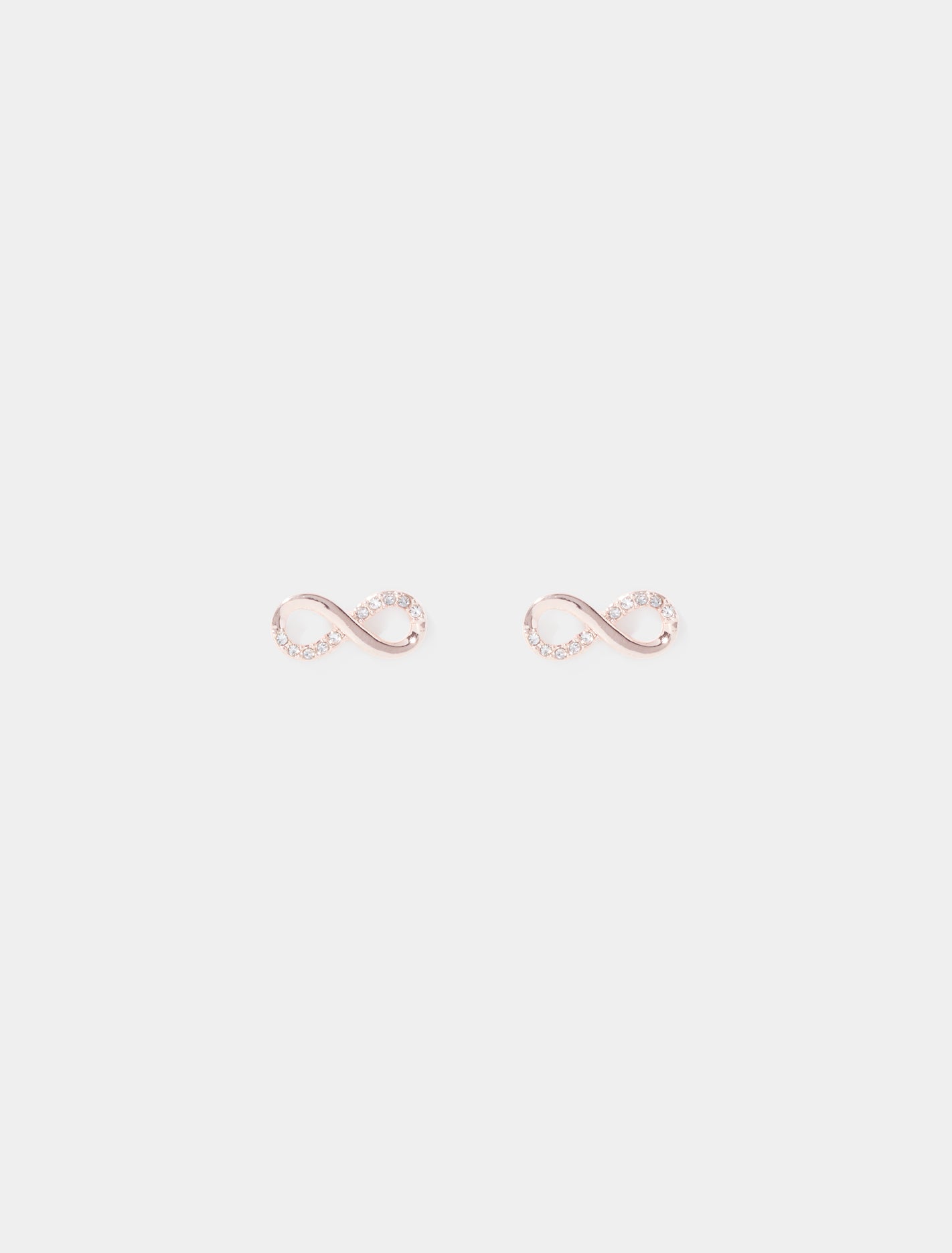 Kayla Infinity Earrings Rose Gold/Crystal_mannequin