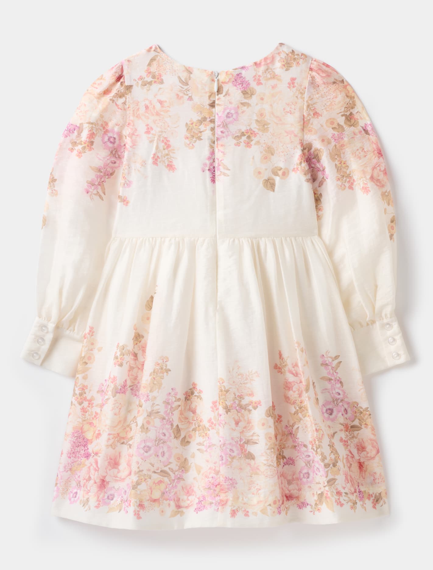 Tahlia Girls Long Sleeve Dress Coral Empress_mannequin