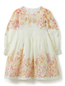 Tahlia Girls Long Sleeve Dress Coral Empress_mannequin