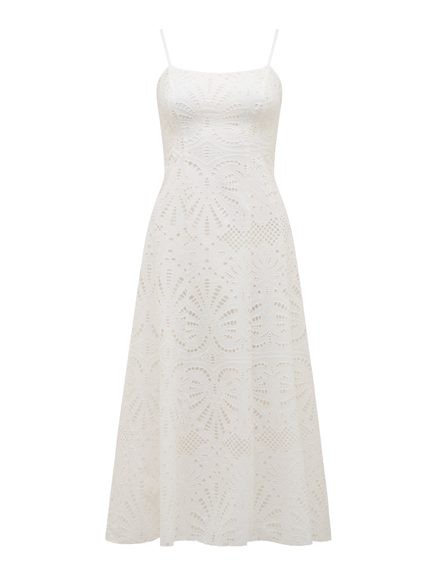 Molly Petite Embroidered Dress Porcelain_mannequin