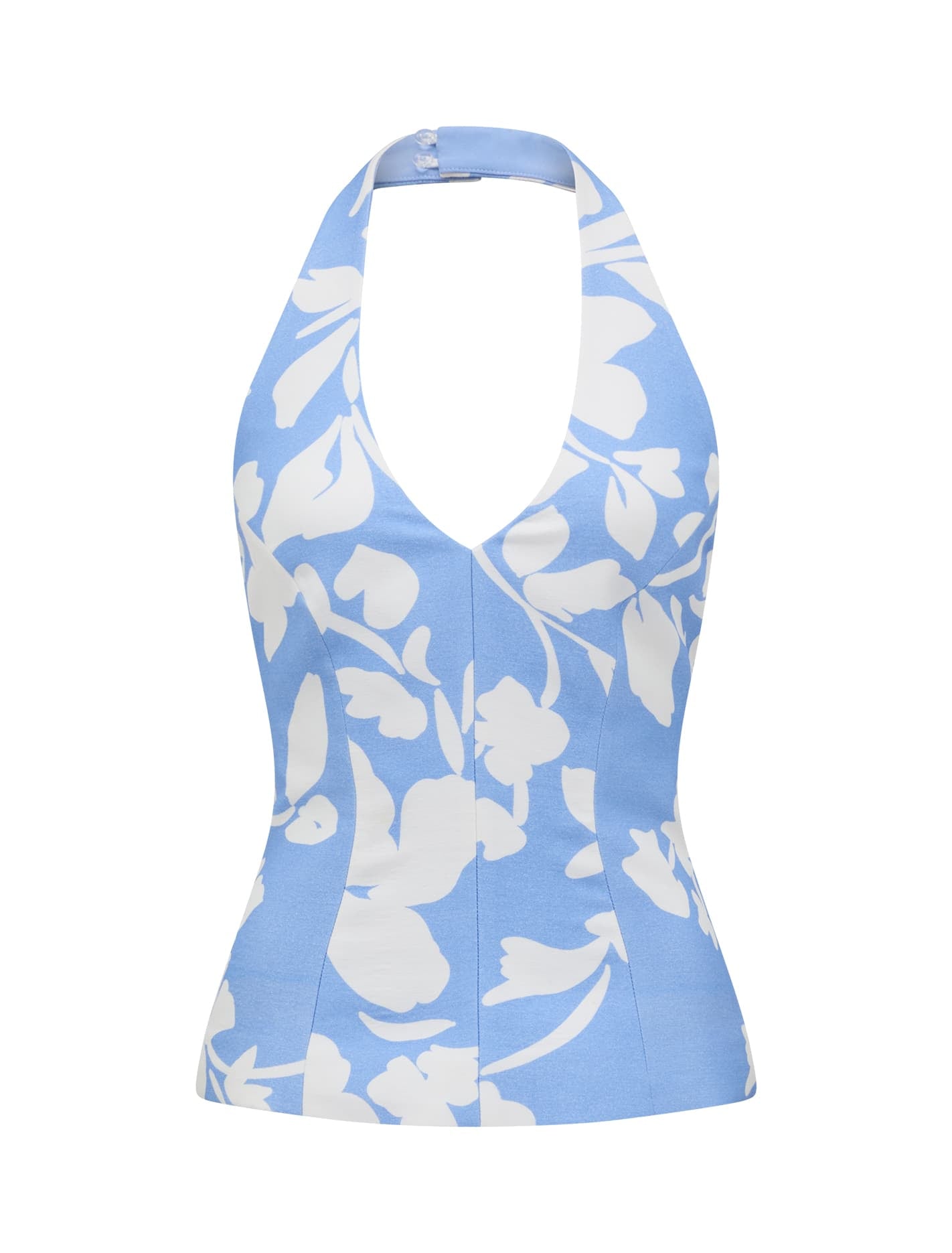 Sanna Halter Top Blue Keele Co-ord_mannequin
