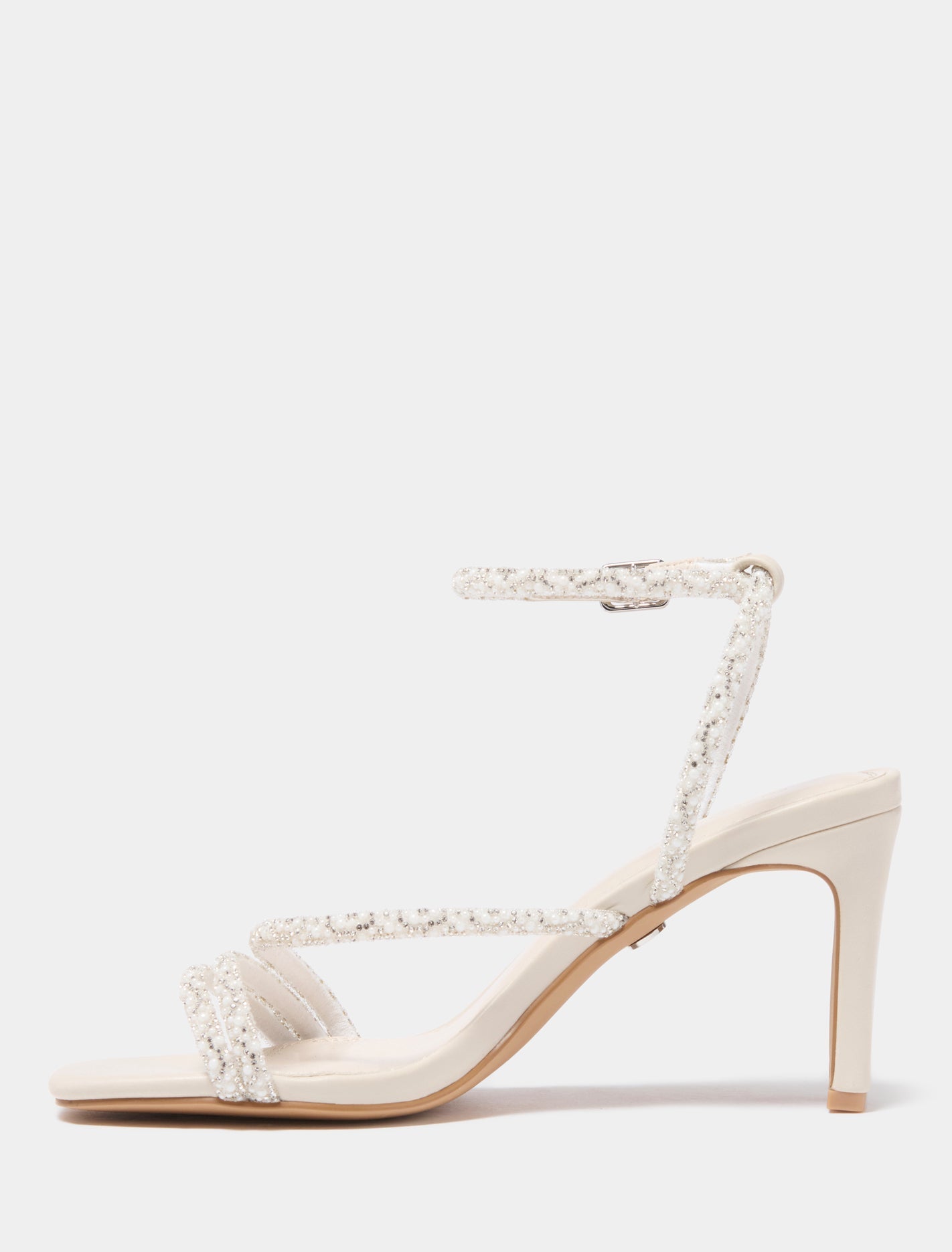 Penelope Asymmetrical Pearl Trim Heels Ivory_mannequin