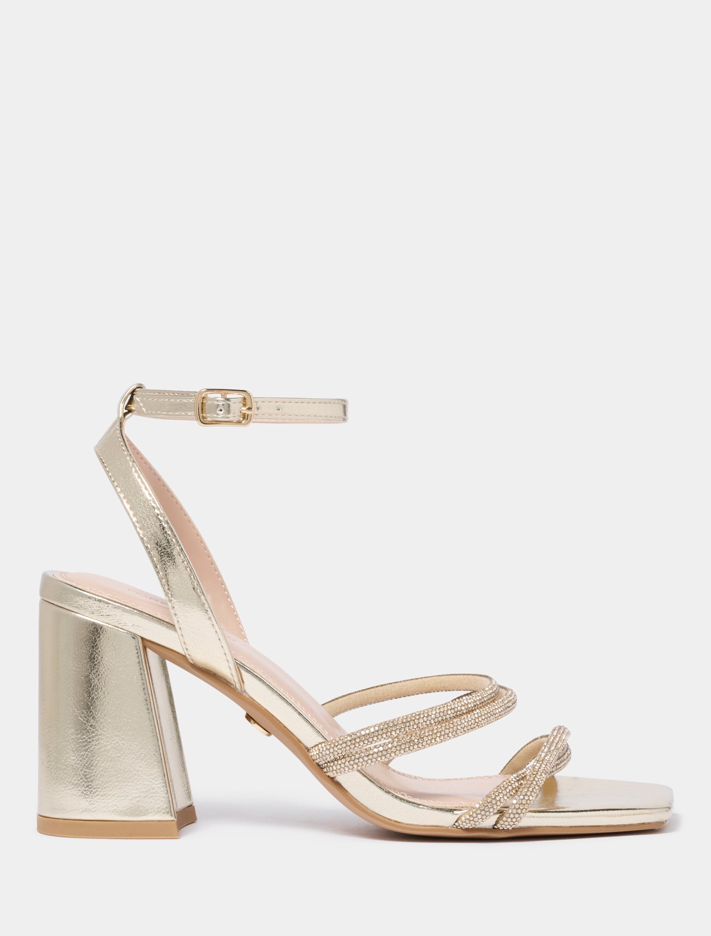 Becky Block Heel Strappy Sandals Gold_mannequin