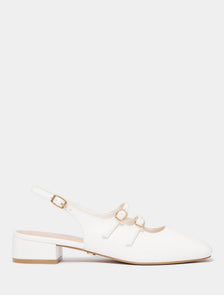 Dahlia Double Strap Mary Jane Heels White_mannequin
