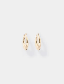 Hannah Hinge Chunky Hoop Earrings Gold Plated_mannequin