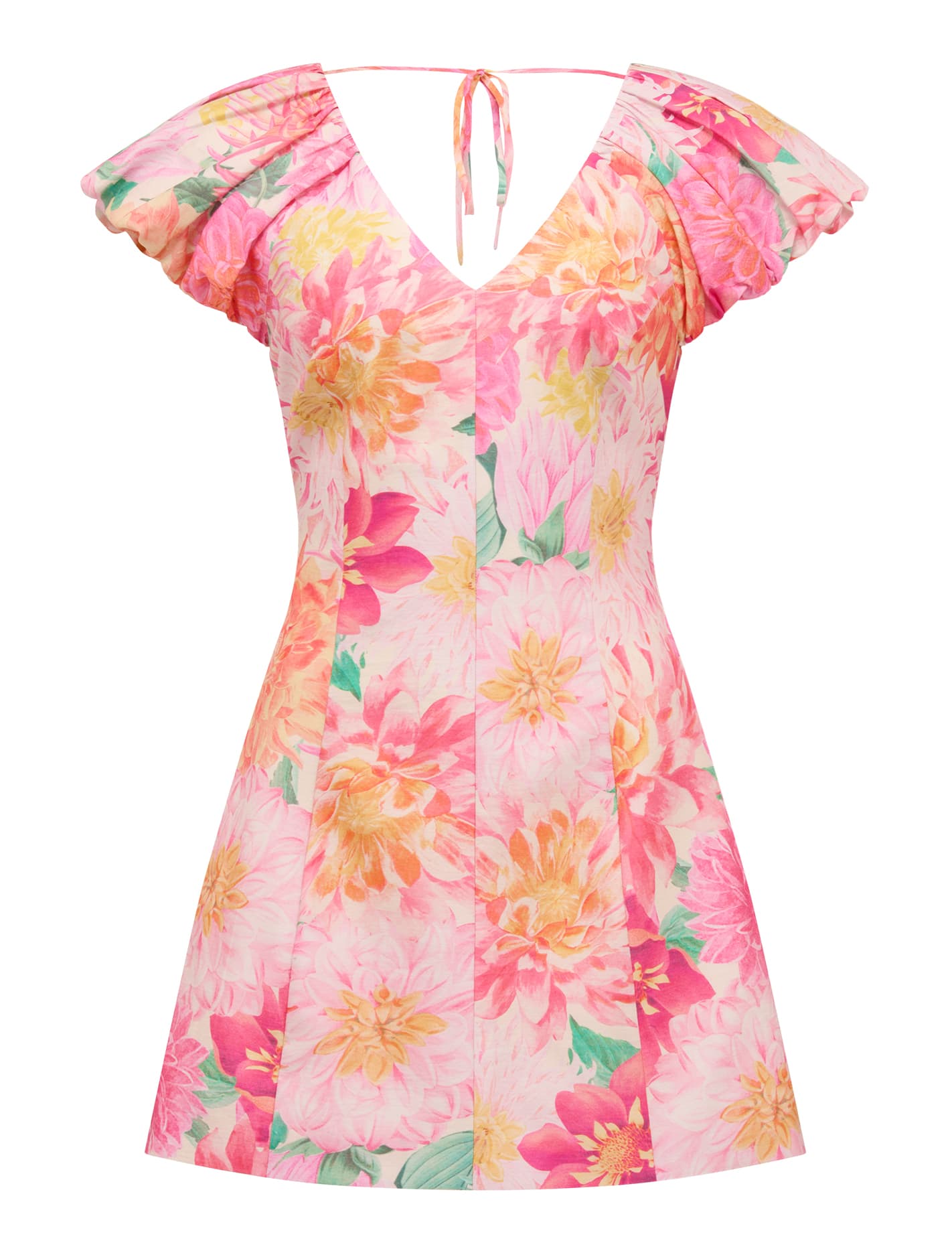 Elyssa Puff-Sleeve Mini Dress Carmen Floral_mannequin