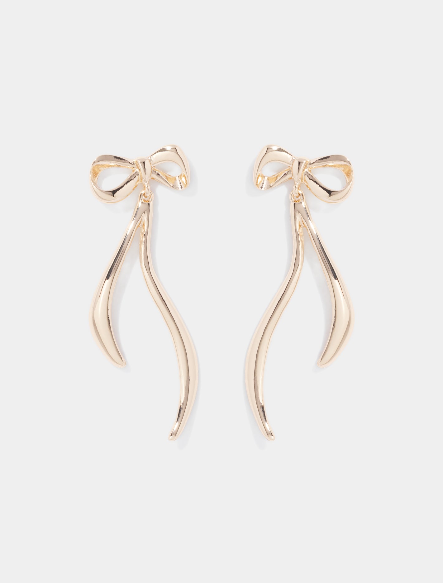 Signature Bonnie Bow Drop Earrings Gold_mannequin
