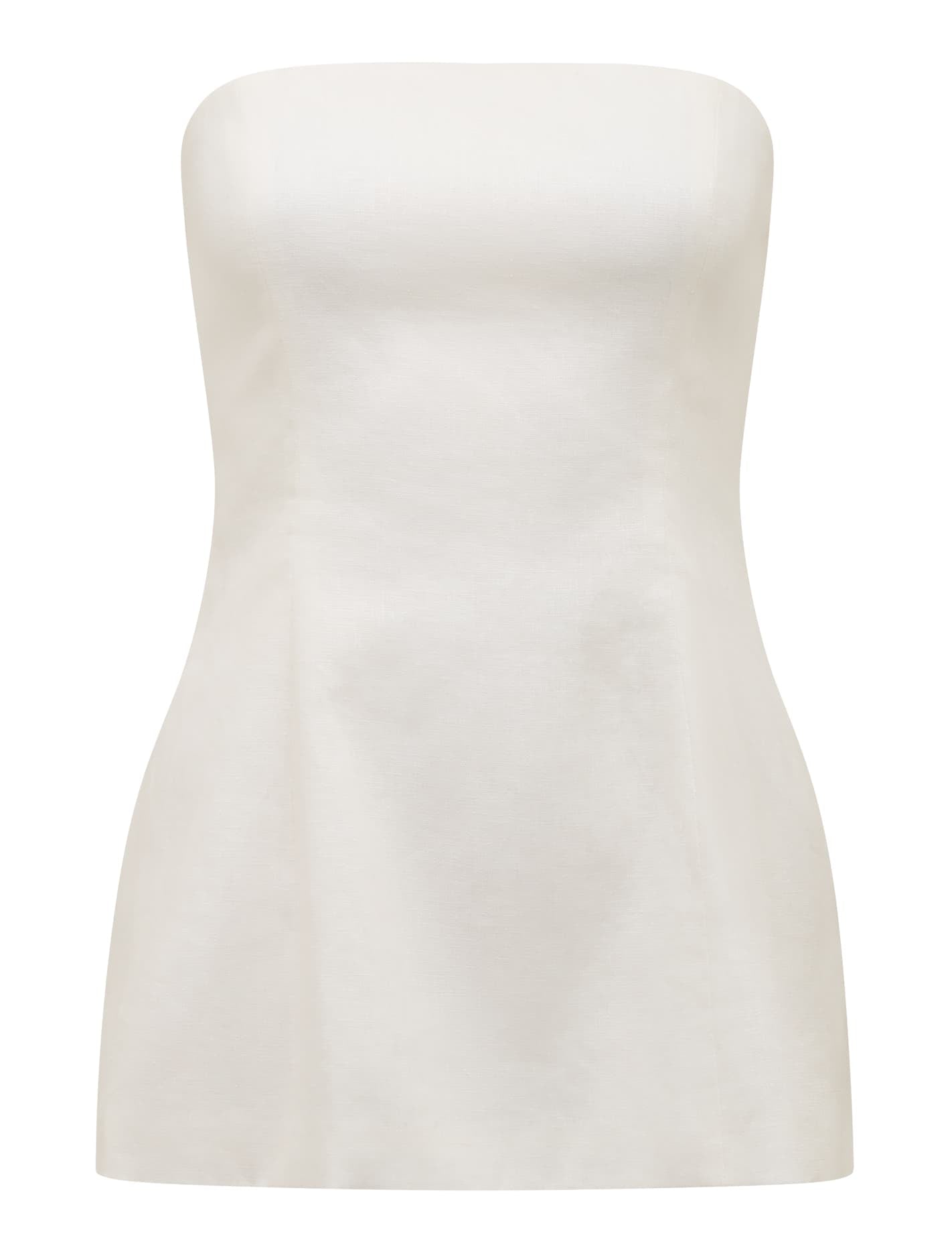 Delton Linen Bandeau Top Porcelain Co-Ord_mannequin