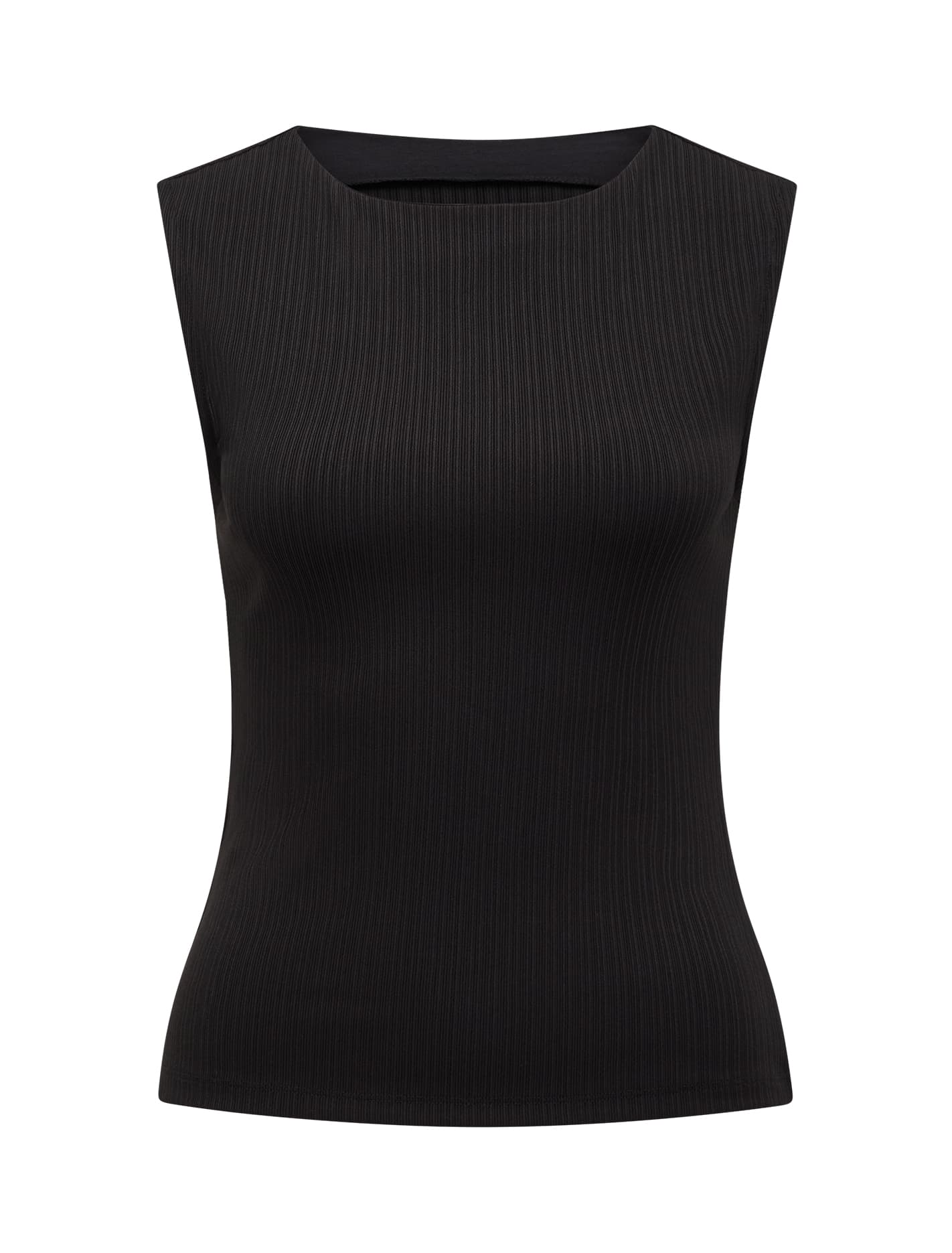 Frankie Boat Neck Tank Black_mannequin