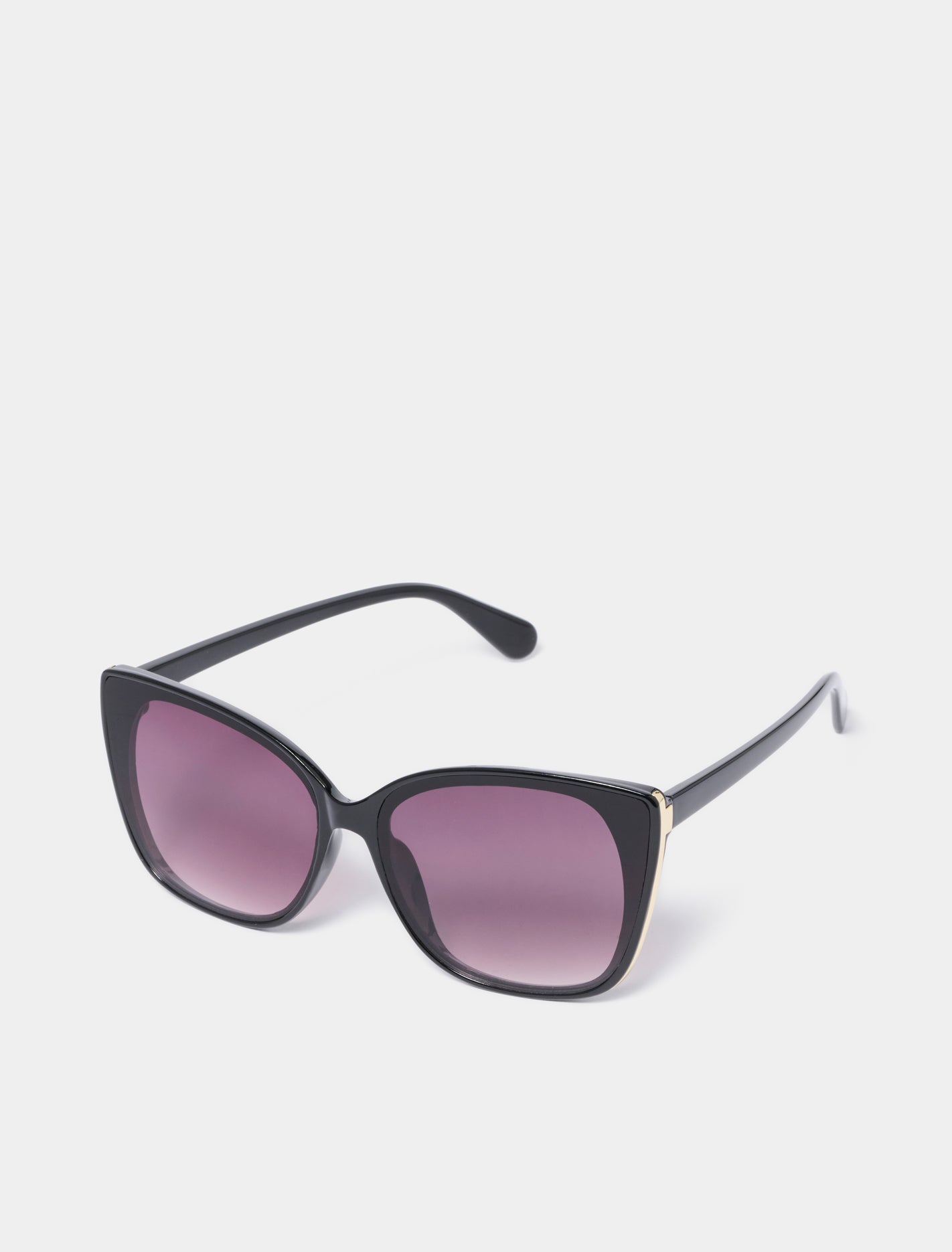 Camilla Large Cat-Eye Sunglasses Black_mannequin