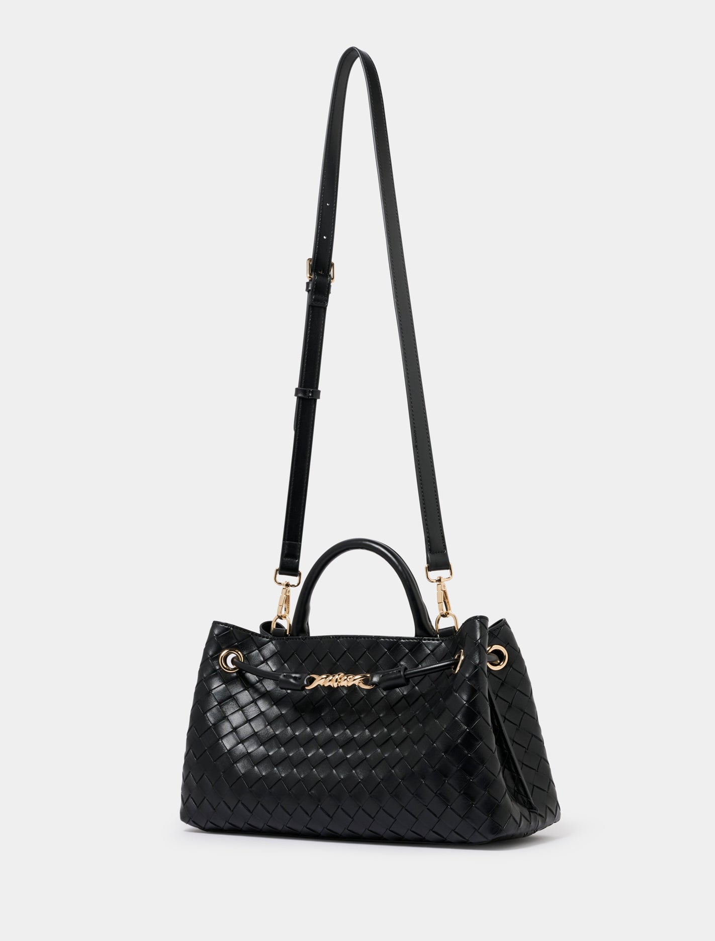 Winslow Weave East West Tote Black_mannequin