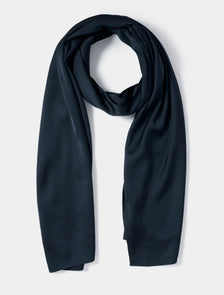 Cara Satin Scarf Navy_mannequin