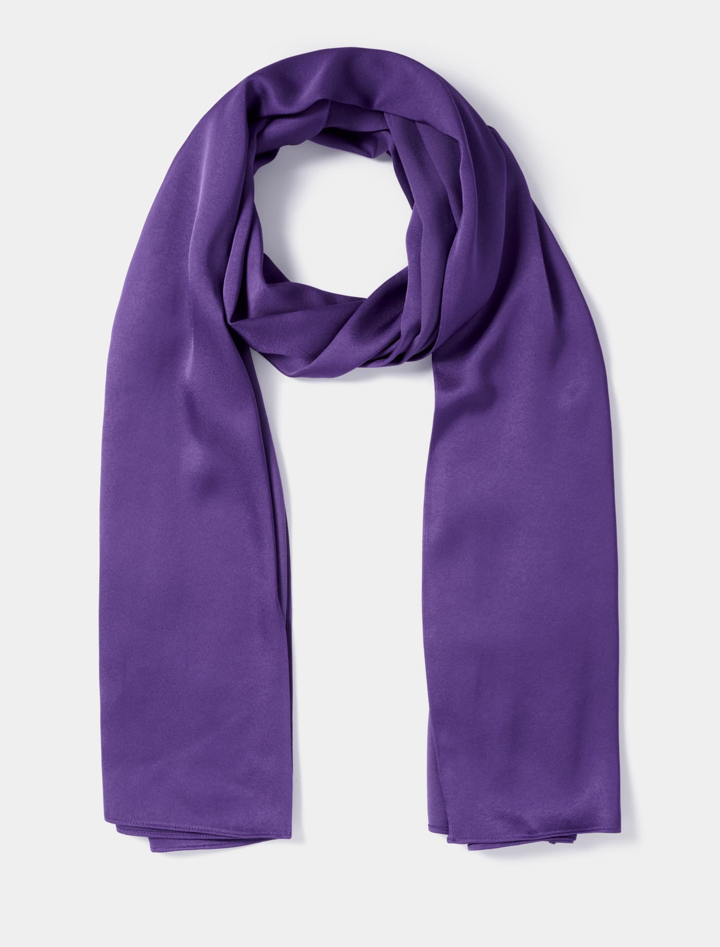Cara Satin Scarf Royal Purple_mannequin
