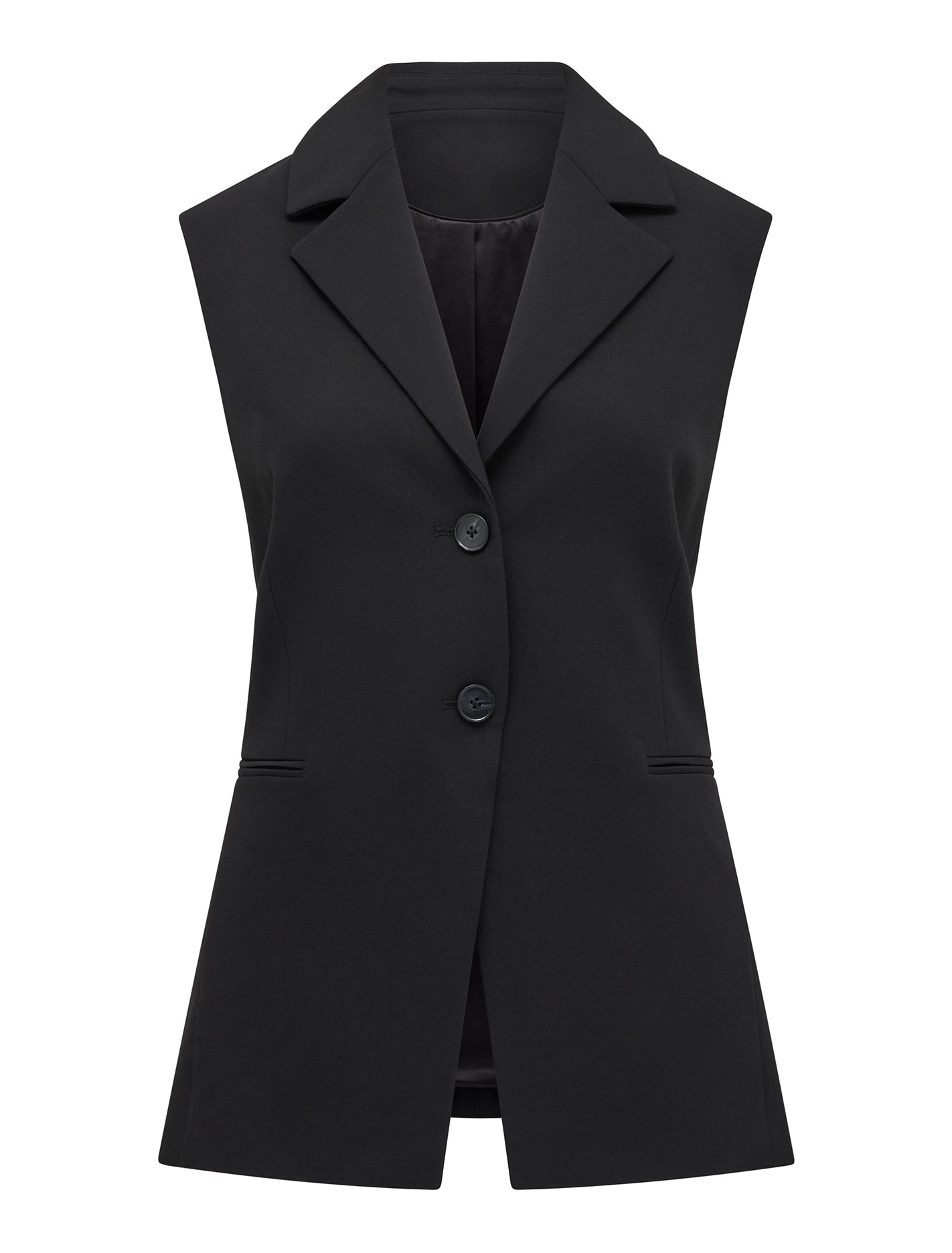 Sienna Sleeveless Blazer Black_mannequin