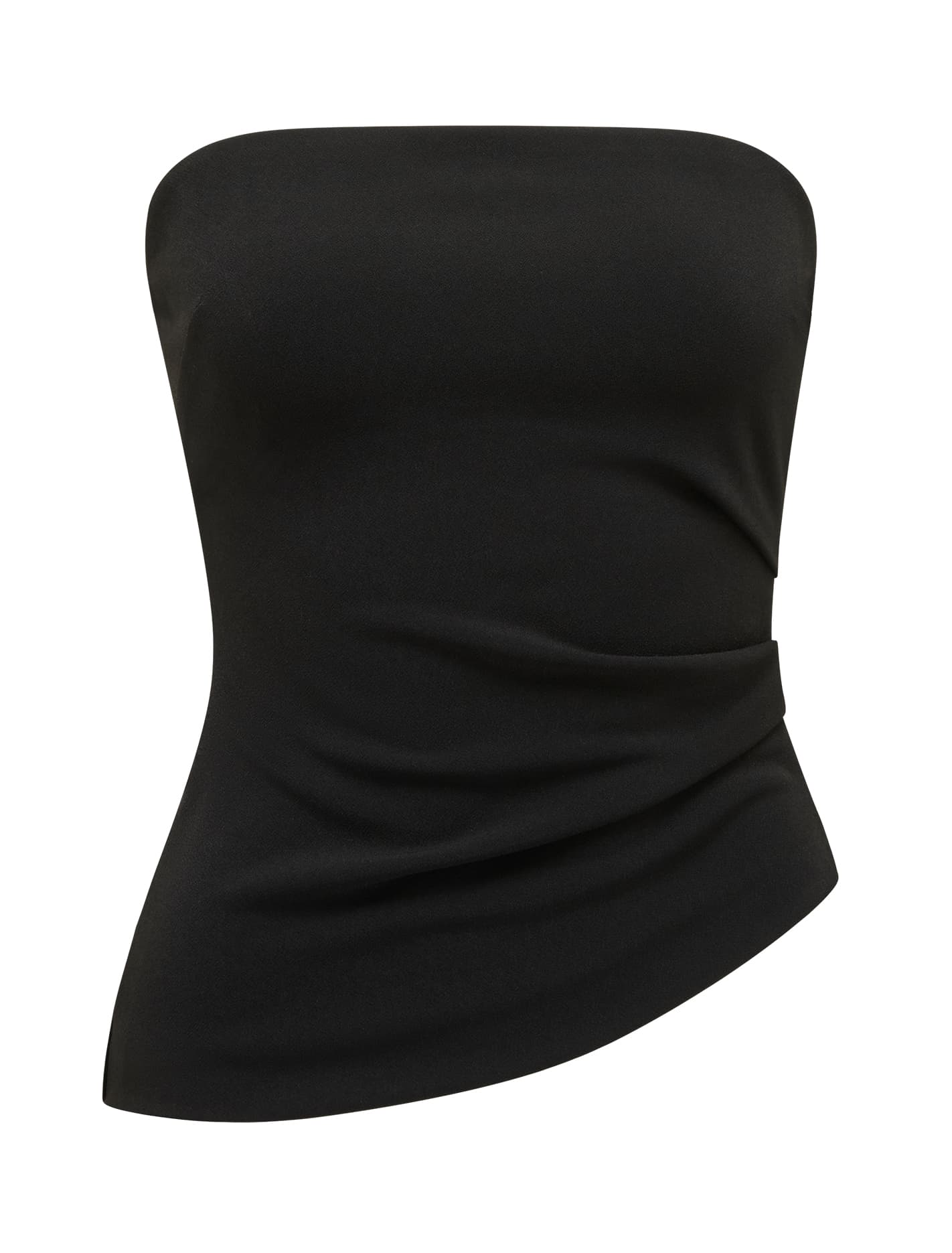 Pattie Asymmetric Bandeau Top Black_mannequin