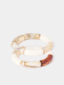 Shae Acrylic and Metal Bangles Multi_mannequin