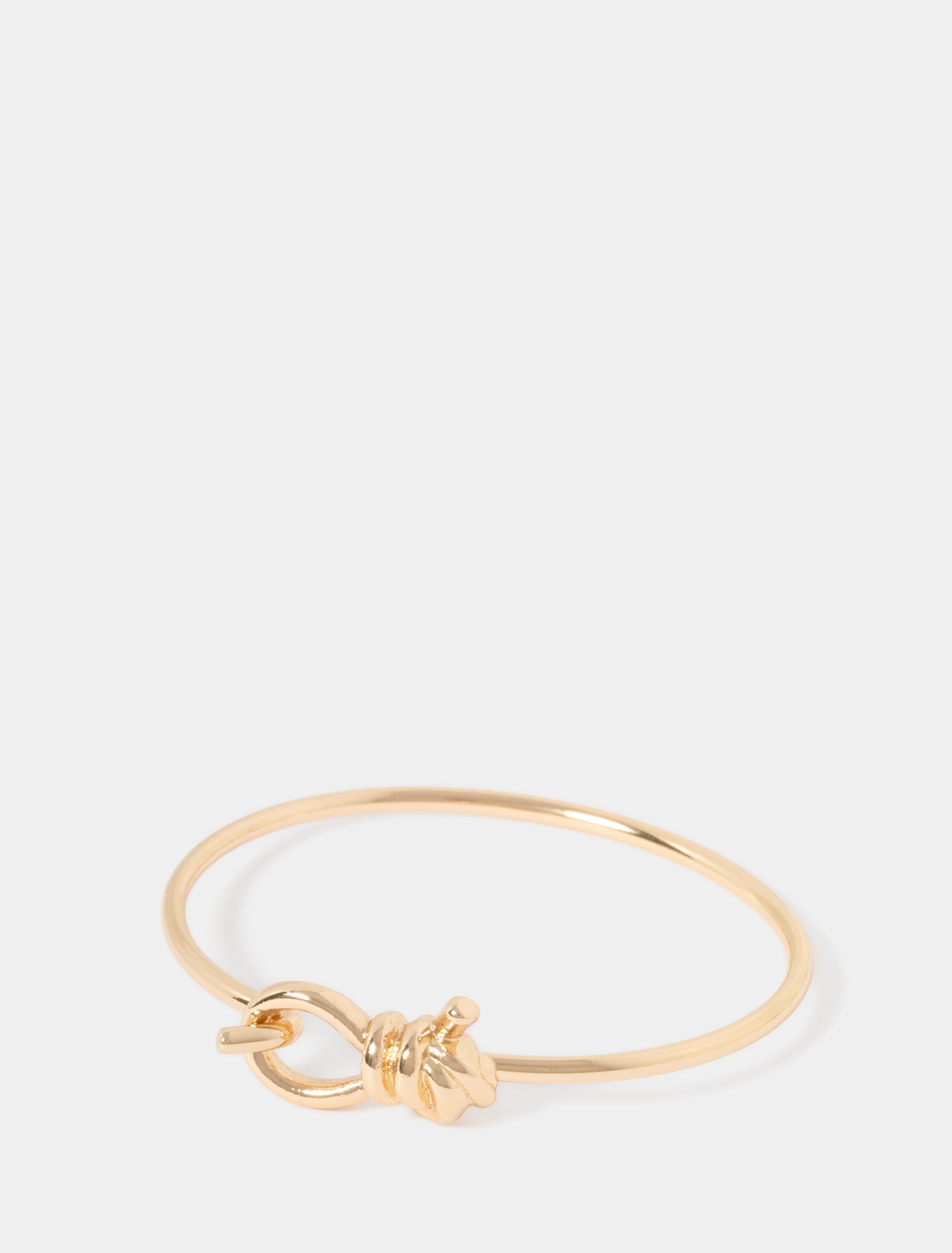 Vivienne Knot Loop Bangle Gold_mannequin