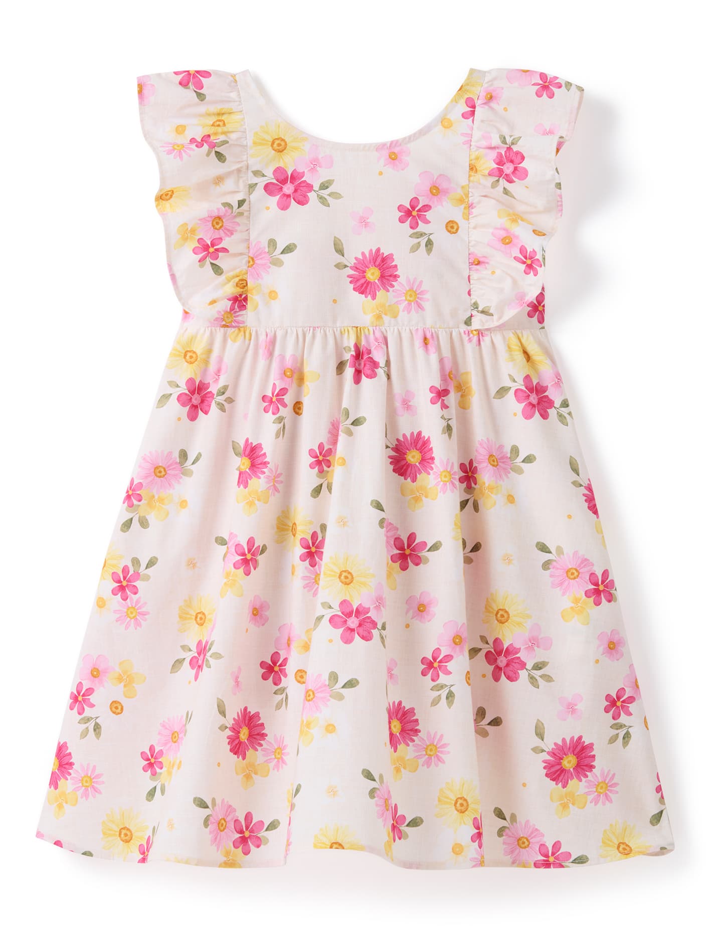 Hana Girls V-Back Print Dress Daisy Floral_mannequin