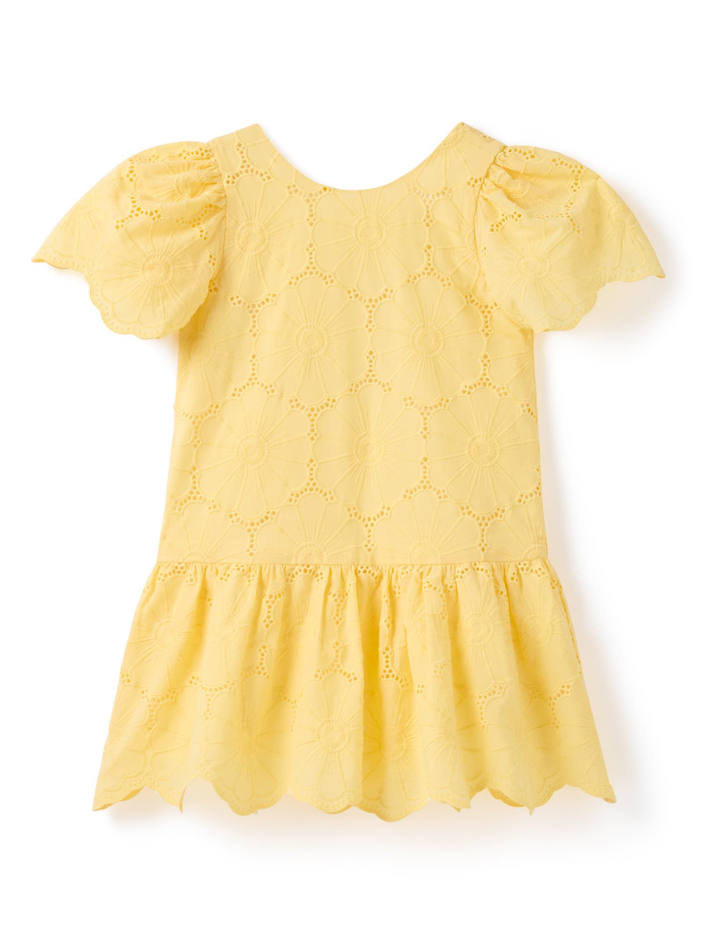 Verity Girls Broderie Dress Sun Yellow_mannequin