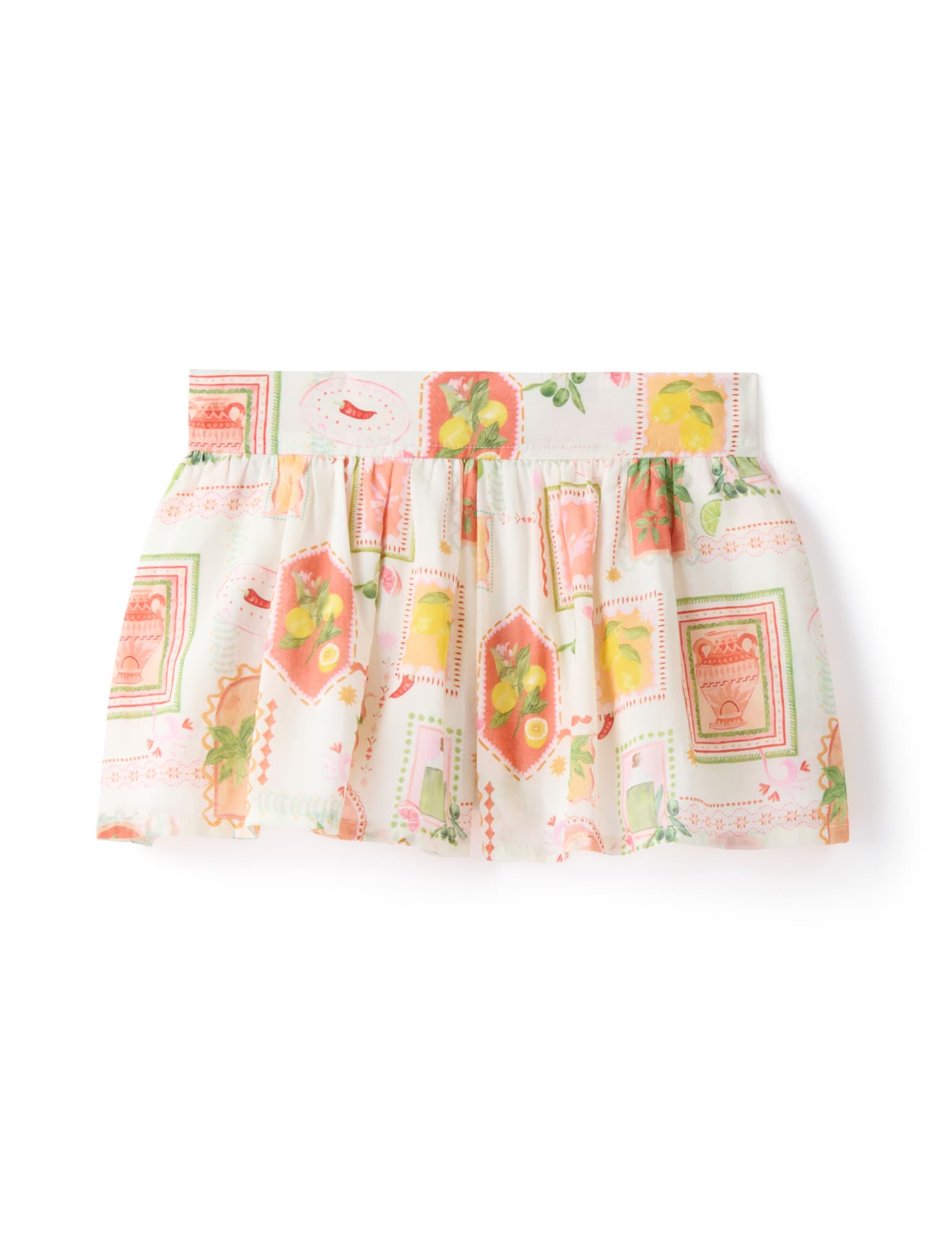 Flora Girls Swing Print Short Almada Holiday_mannequin