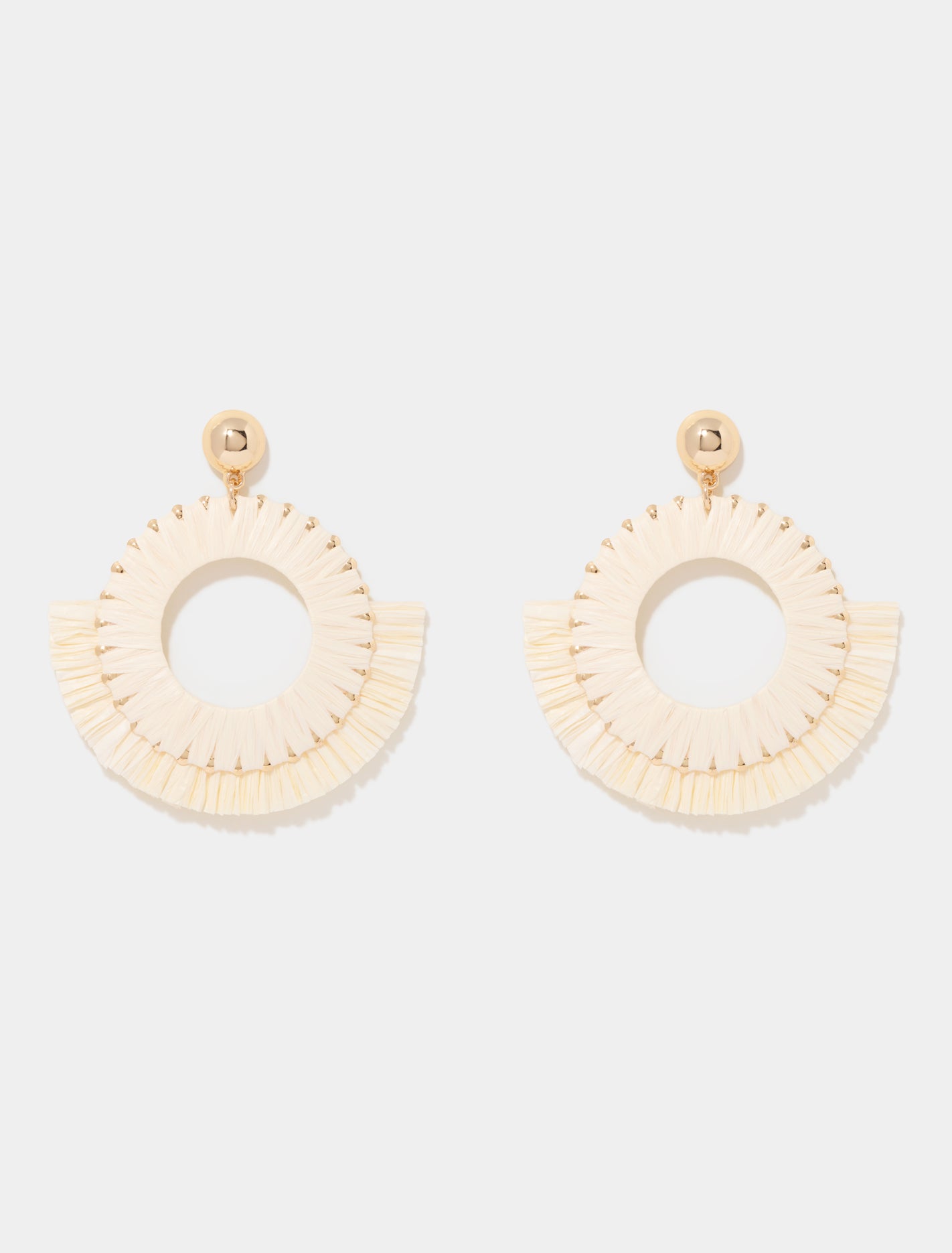 Zoe Woven Drop Earring Ivory/Gold_mannequin