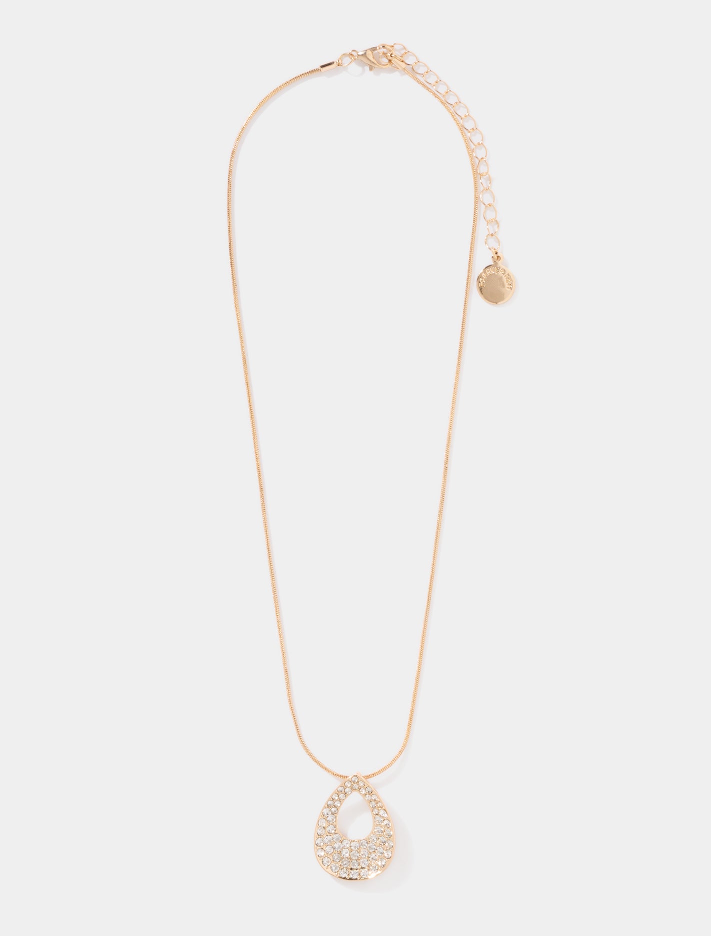 Shiloh Angle Stone Necklace Gold/Crystal_mannequin