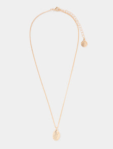 Natalie Stone Droplet Necklace Gold/Crystal_mannequin