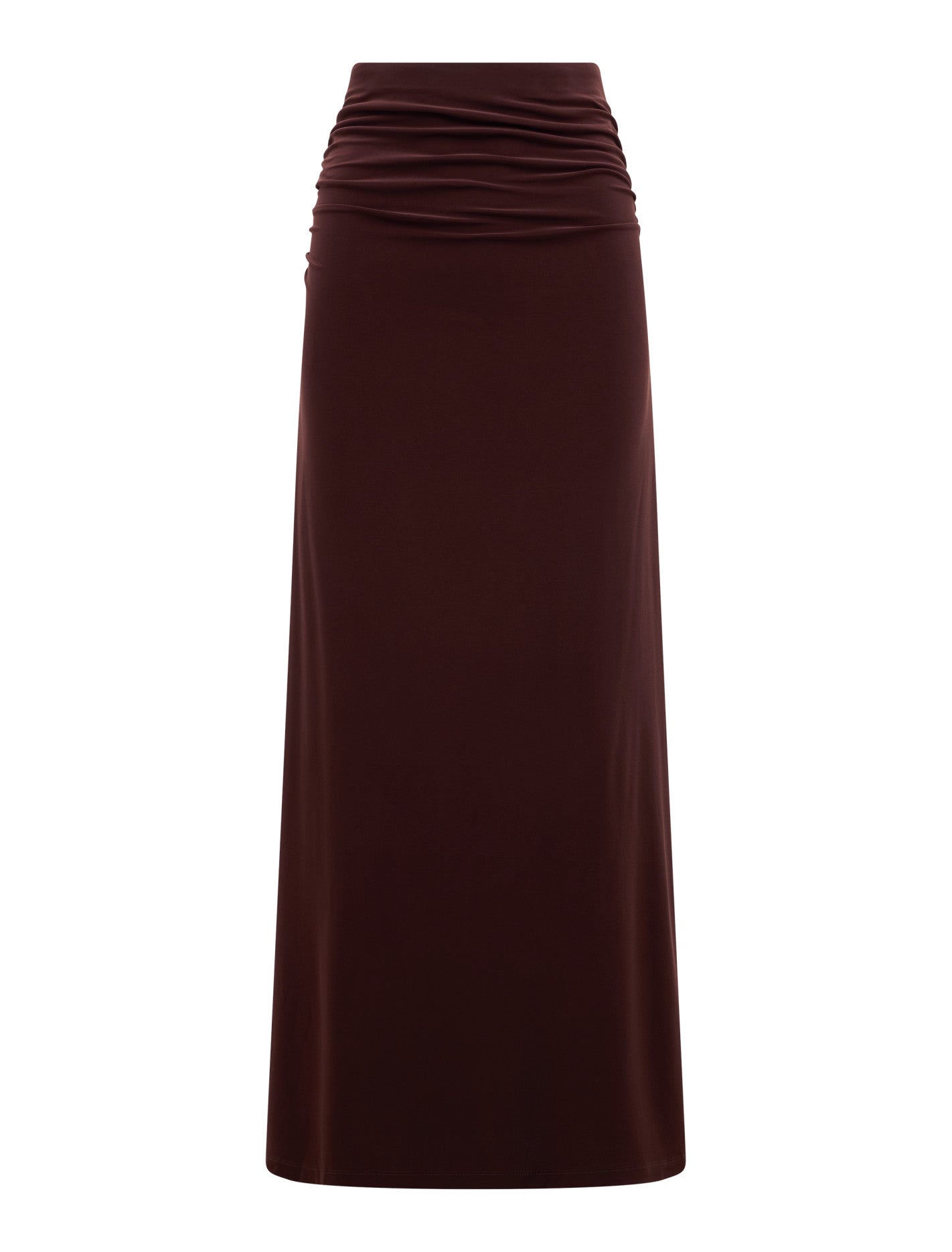 Mimi Flute Maxi Skirt Bitter Chocolate Co-ord_mannequin