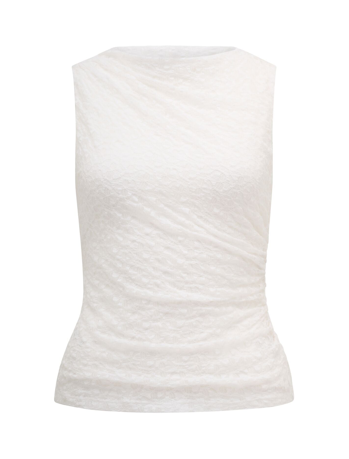 Tahlia Textured Lace Tank Porcelain Co-Ord_mannequin